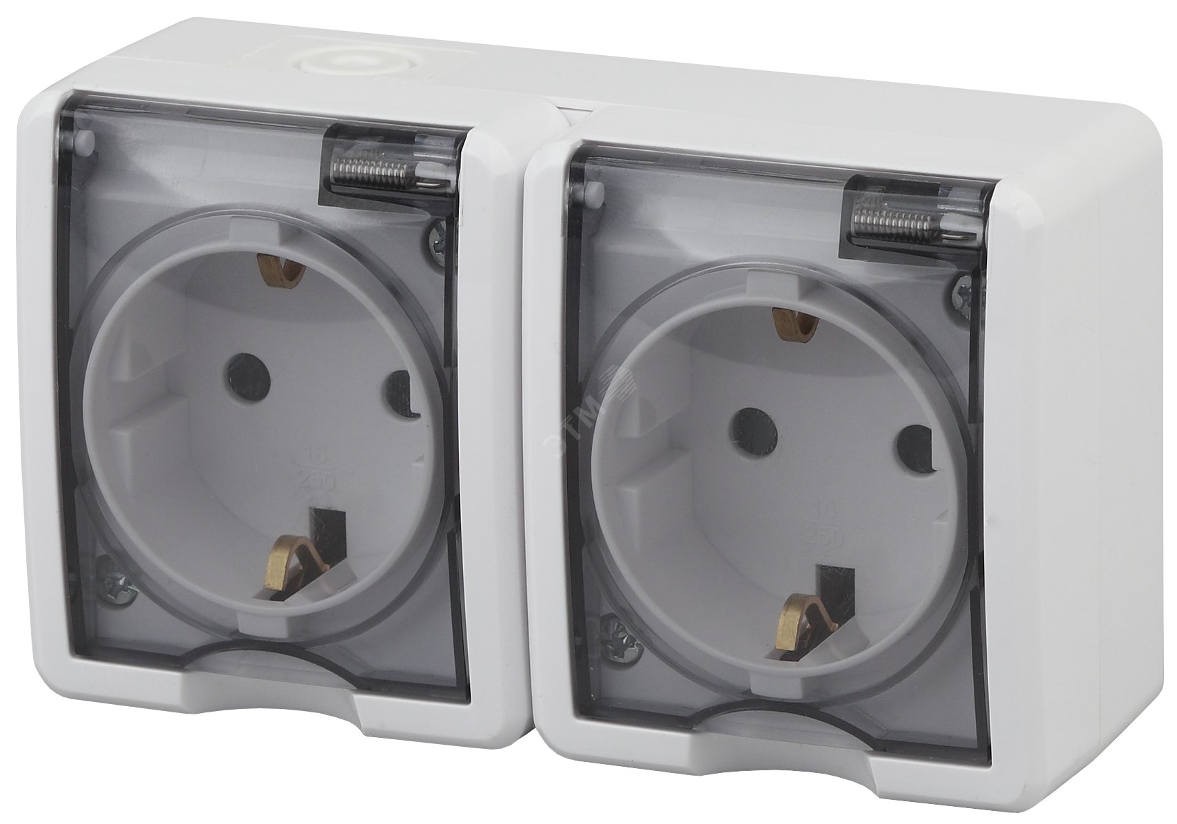 Изображение товара Розетка наружная IP54 с заземлением шторками 16А 250В Эра Эксперт