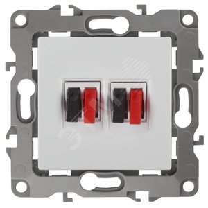 Изображение товара Розетка аудио двойная серия Эра 12 белая для скрытой установки IP20