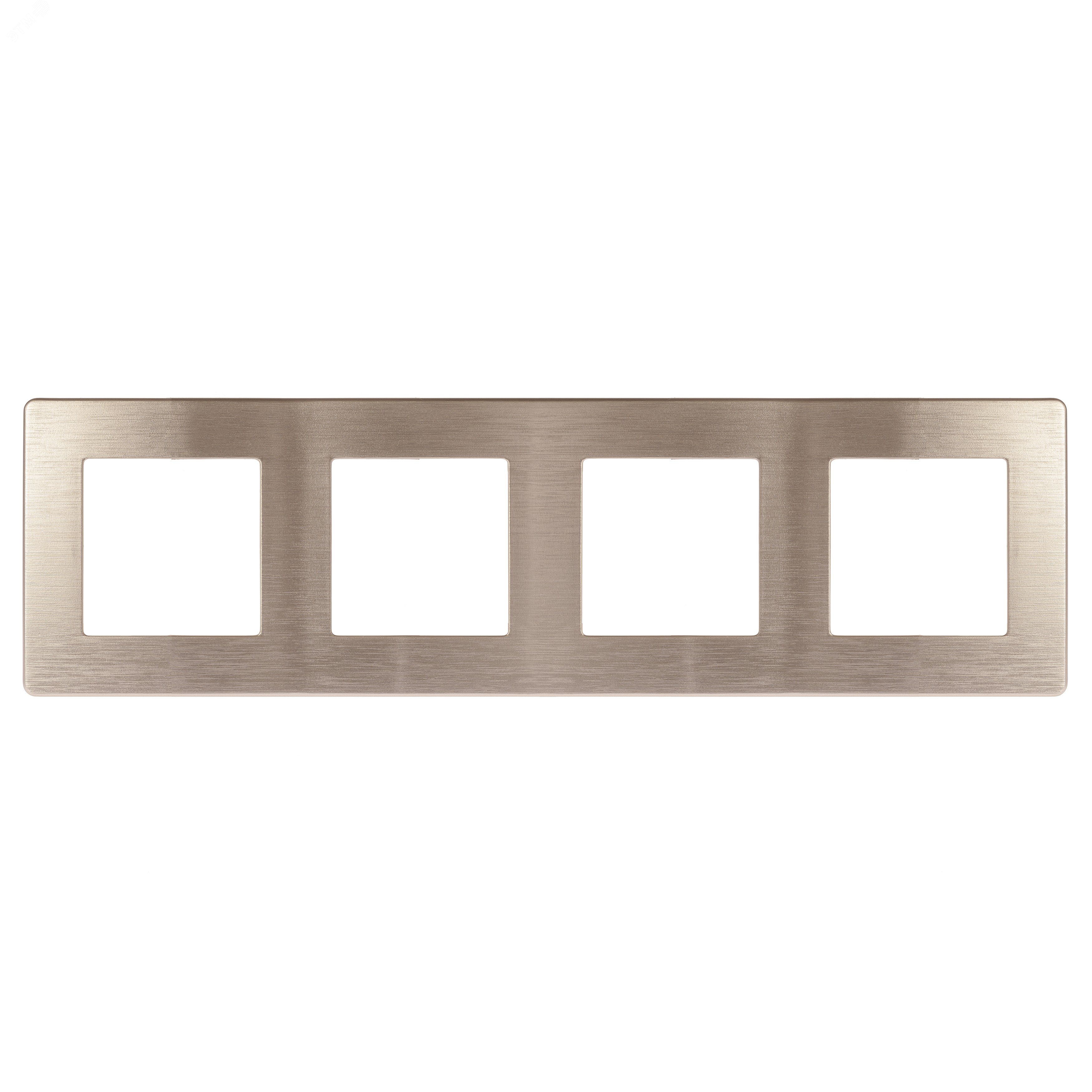 Изображение товара Рамка для розеток и выключателей ЭРА серия 12 12-5104-04 4 поста шампань пластик