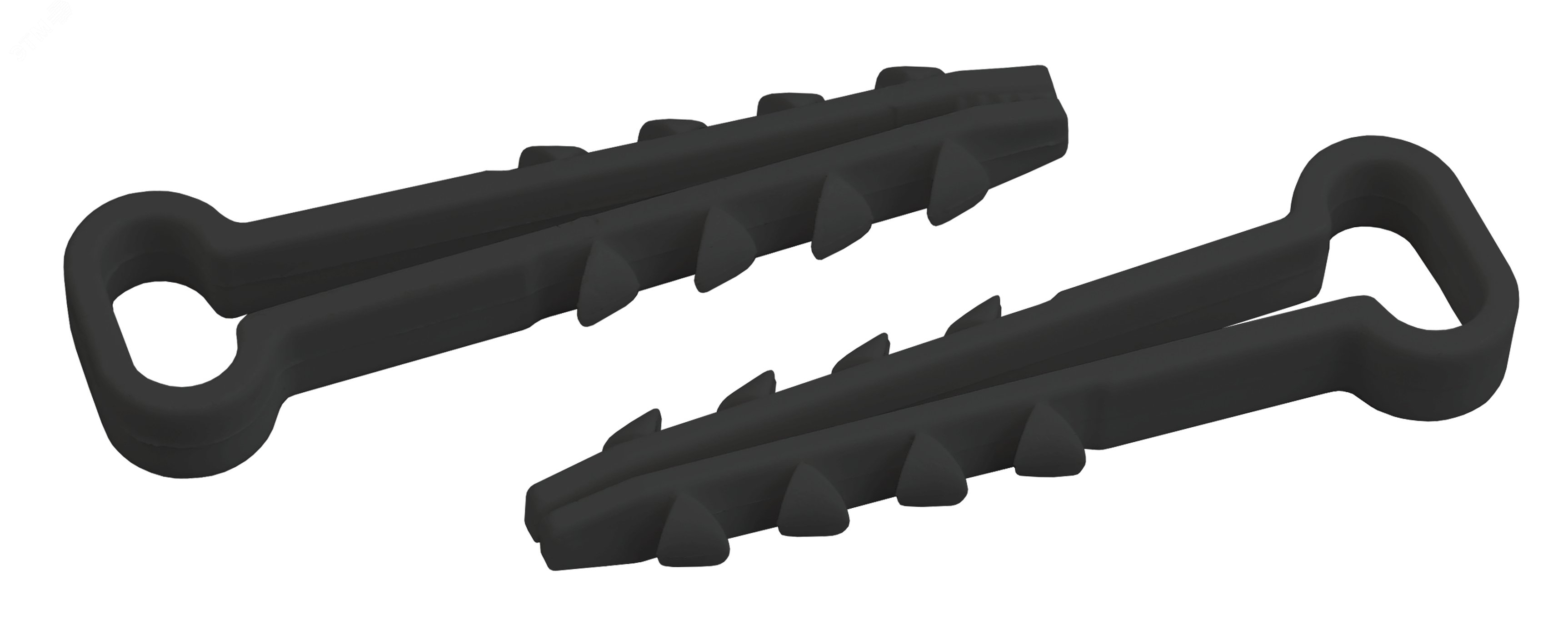 Дюбель-хомут для плоского кабеля 5-10мм черный (100шт.) (50/1400) Б0050790 ЭРА
