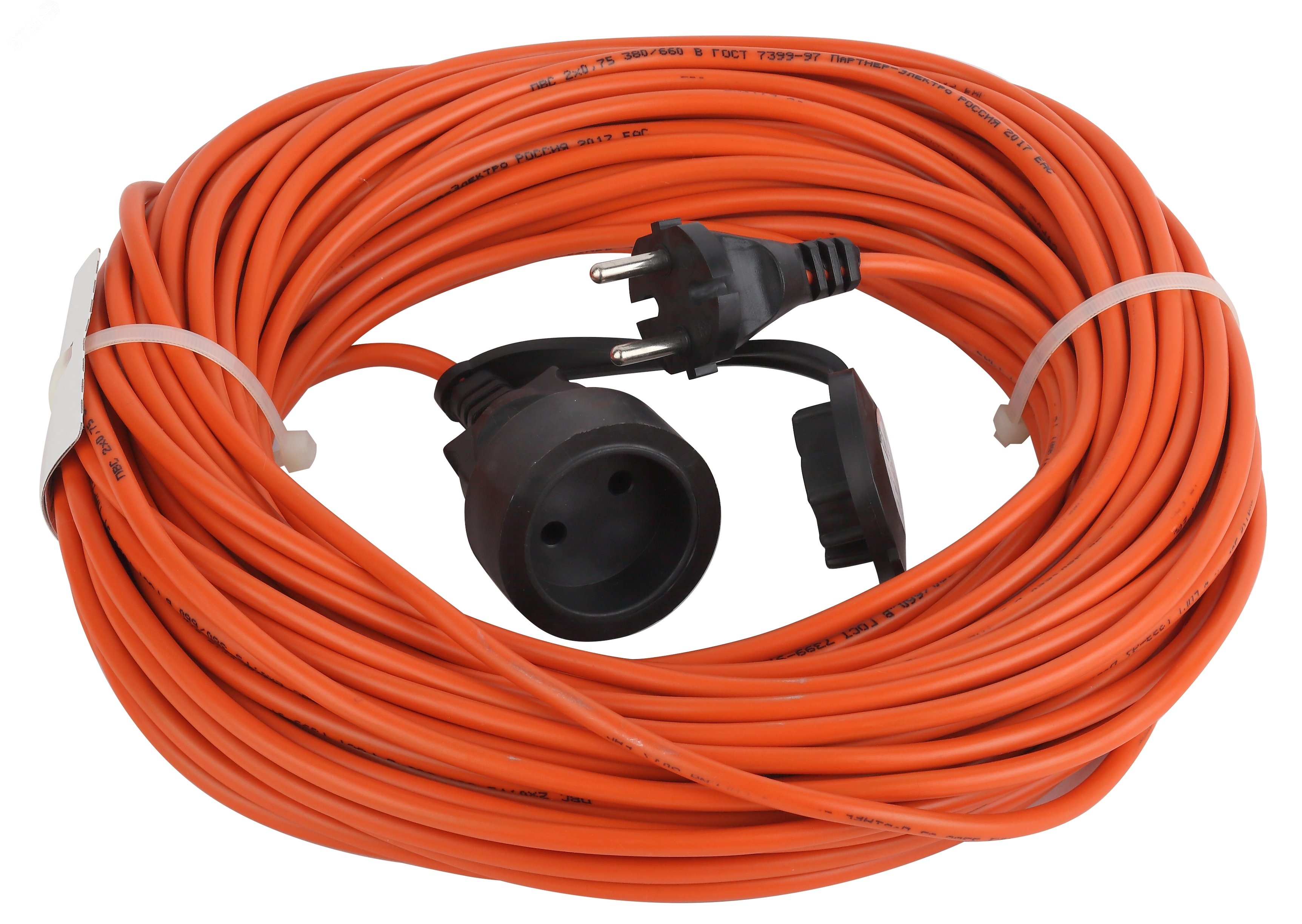 Изображение товара Удлинитель силовой ЭРА UPx-1-2x0.75-30m-IP44 без заземления