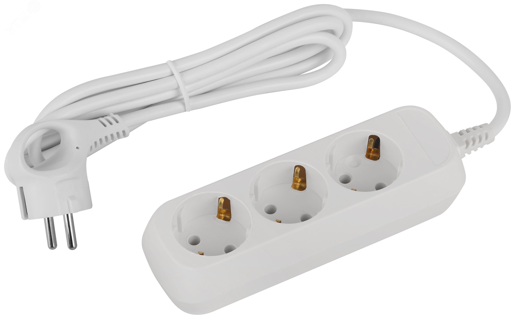 Изображение товара Удлинитель электрический 3 розетки с заземлением 1,5м Greenline УДЛ-16-315-E