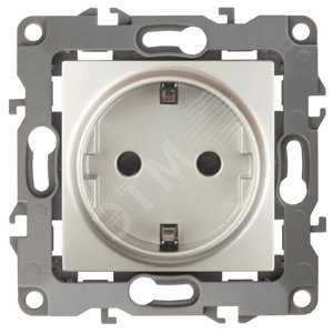 Изображение товара Розетка силовая однофазная скрытого монтажа Эра 12 IP20 16А 250В перламутр без шторок