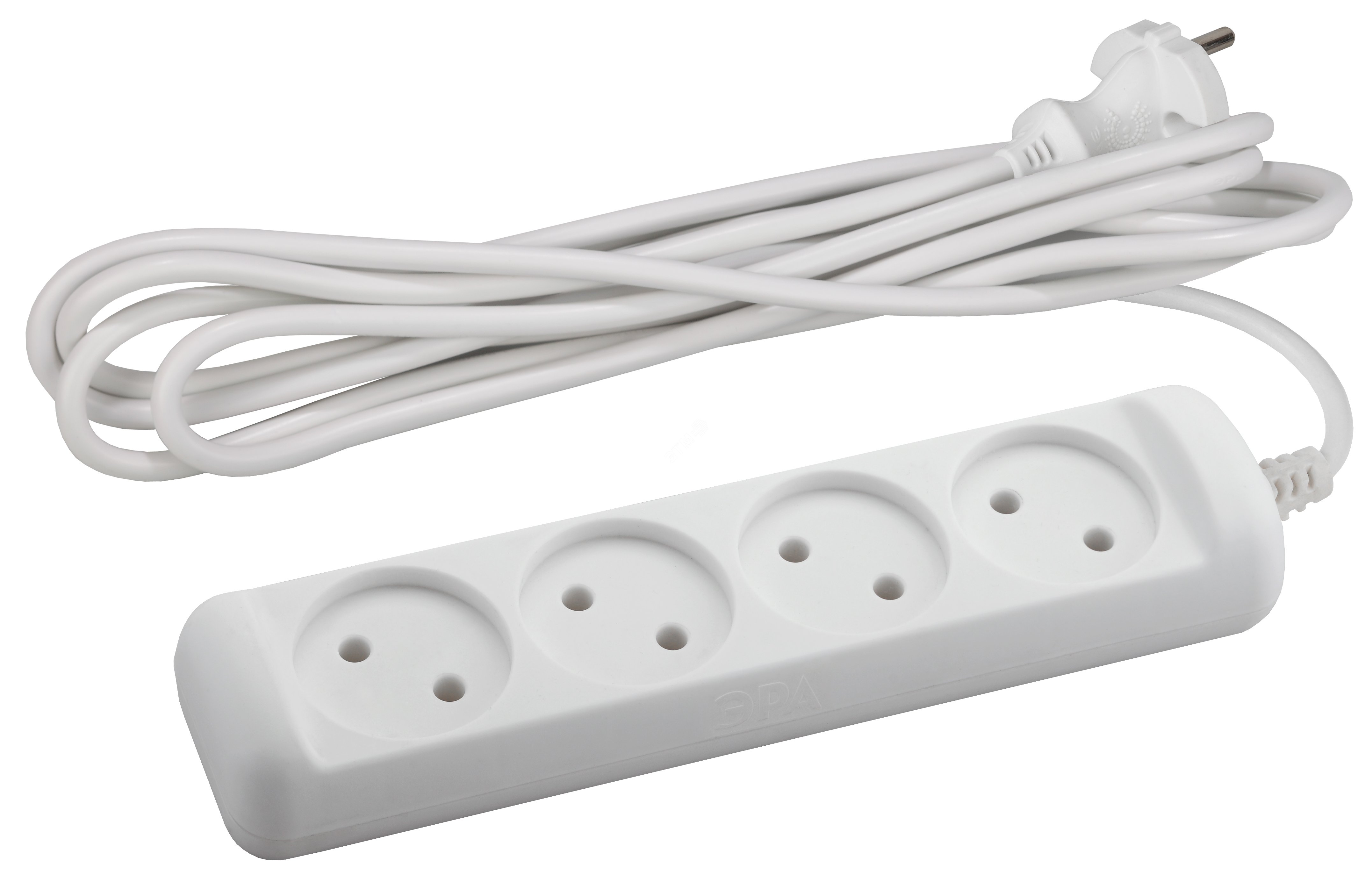 Изображение товара Удлинитель без заземления Эра U-4-3m 4 розетки 3м ПВС 2x1мм2 10А