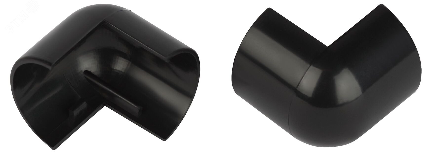 Изображение товара Угол внешний для полукруглого кабель-канала 30х13мм графит OC-KK-30-13-GR 2шт/комплект (упак)