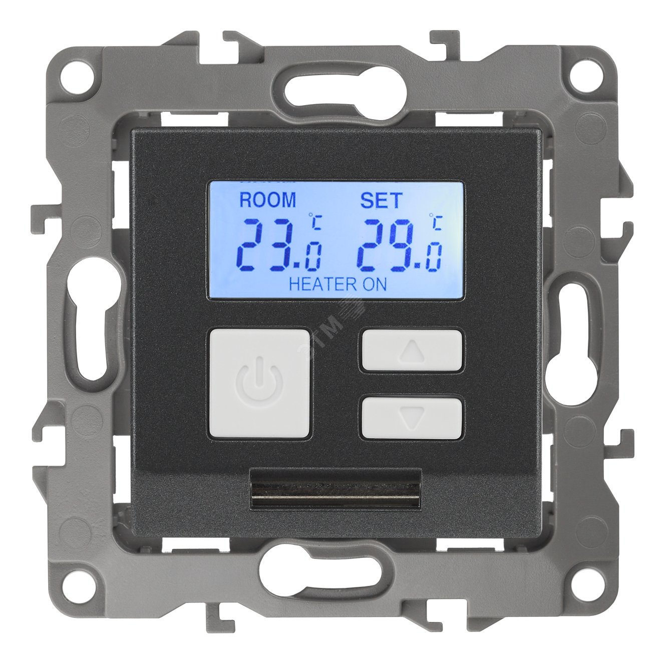 Изображение товара Терморегулятор универсальный серии Эра 12 230В IP20 графит