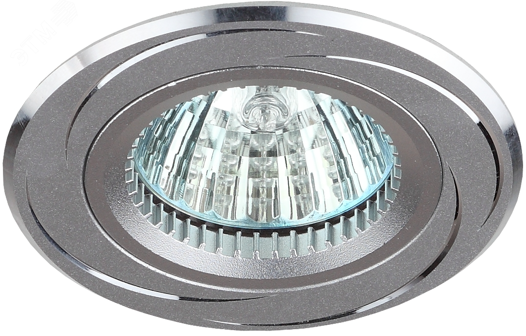 Светильник встраиваемый алюминиевый KL34 AL/SL/1 MR16, 12V, 50W хром Б0049565 ЭРА - превью