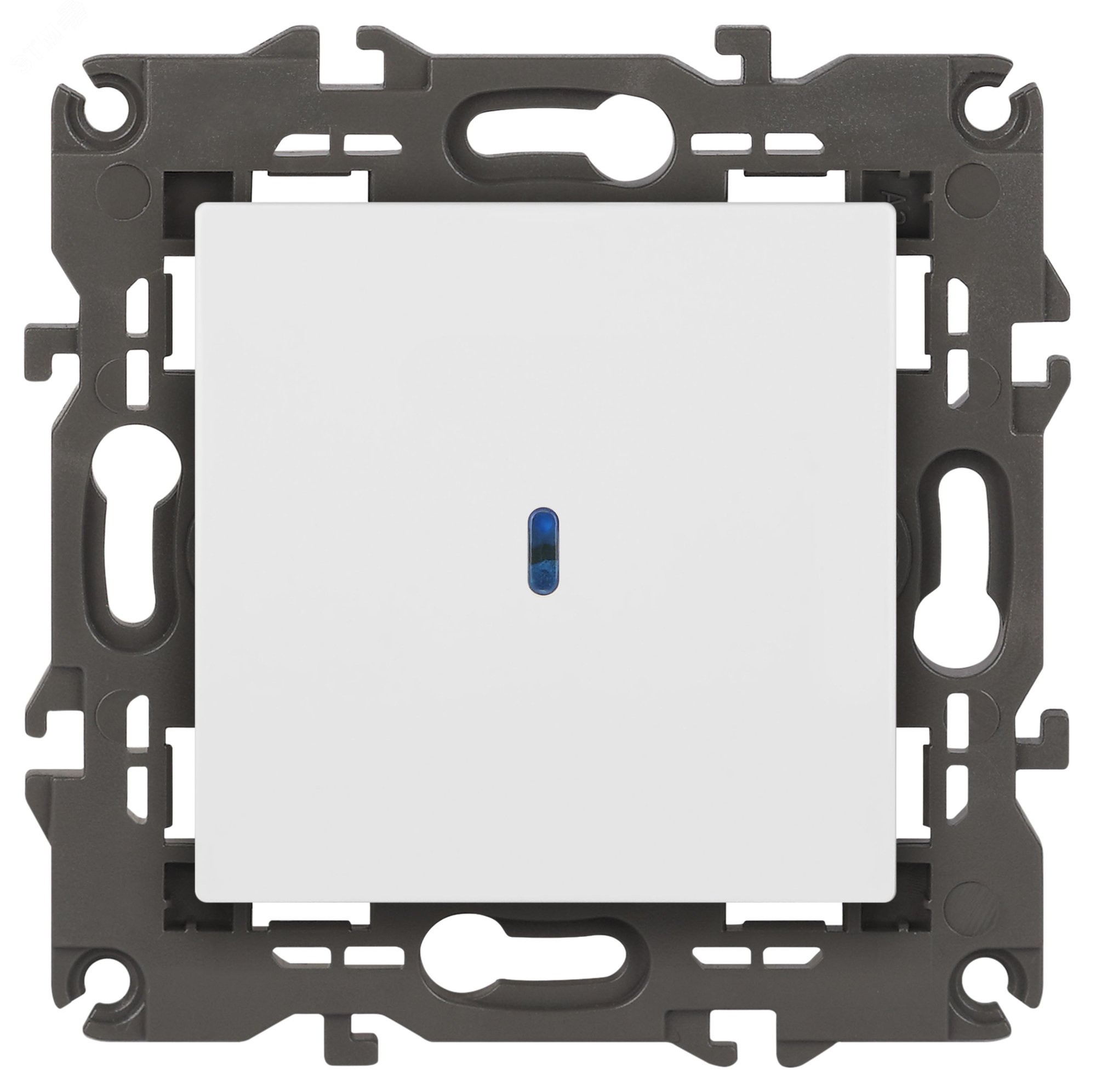 Изображение товара Выключатель одноклавишный с подсветкой Эра Elegance 14-1102-01М белый матовый