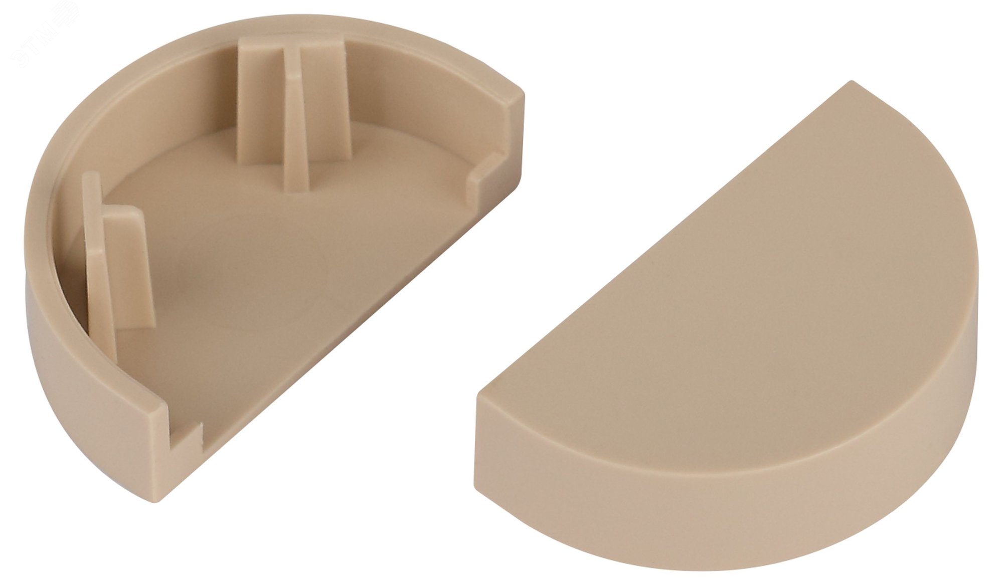 Изображение товара Заглушка EC-KK-20-12-B для полукруглого кабель-канала бежевая 20х12мм 2шт
