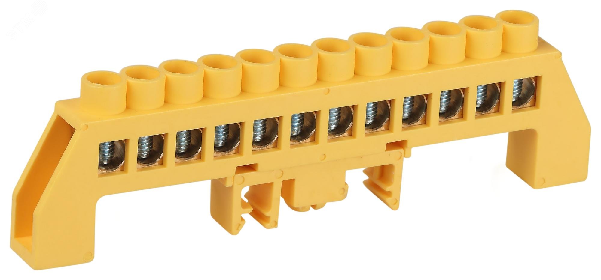 Изображение товара Шина PE земля в комбинированном изоляторе на DIN-рейку ЭРА 12 контактов