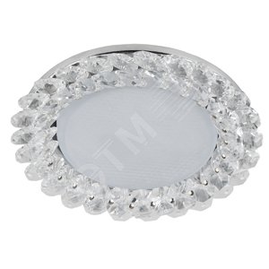 Изображение товара Светильник под лампу Gx53, 220V,13W, хром/прозрачный DK84 CH/WH (шт)