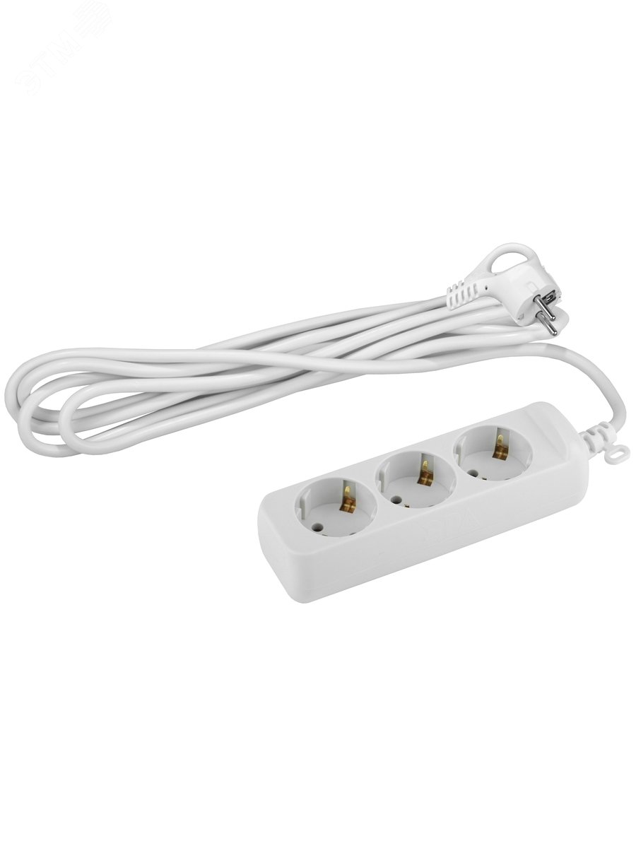 Изображение товара Удлинитель электрический ЭРА U-3e-1,5м 3 розетки заземление кабель 1,5 м