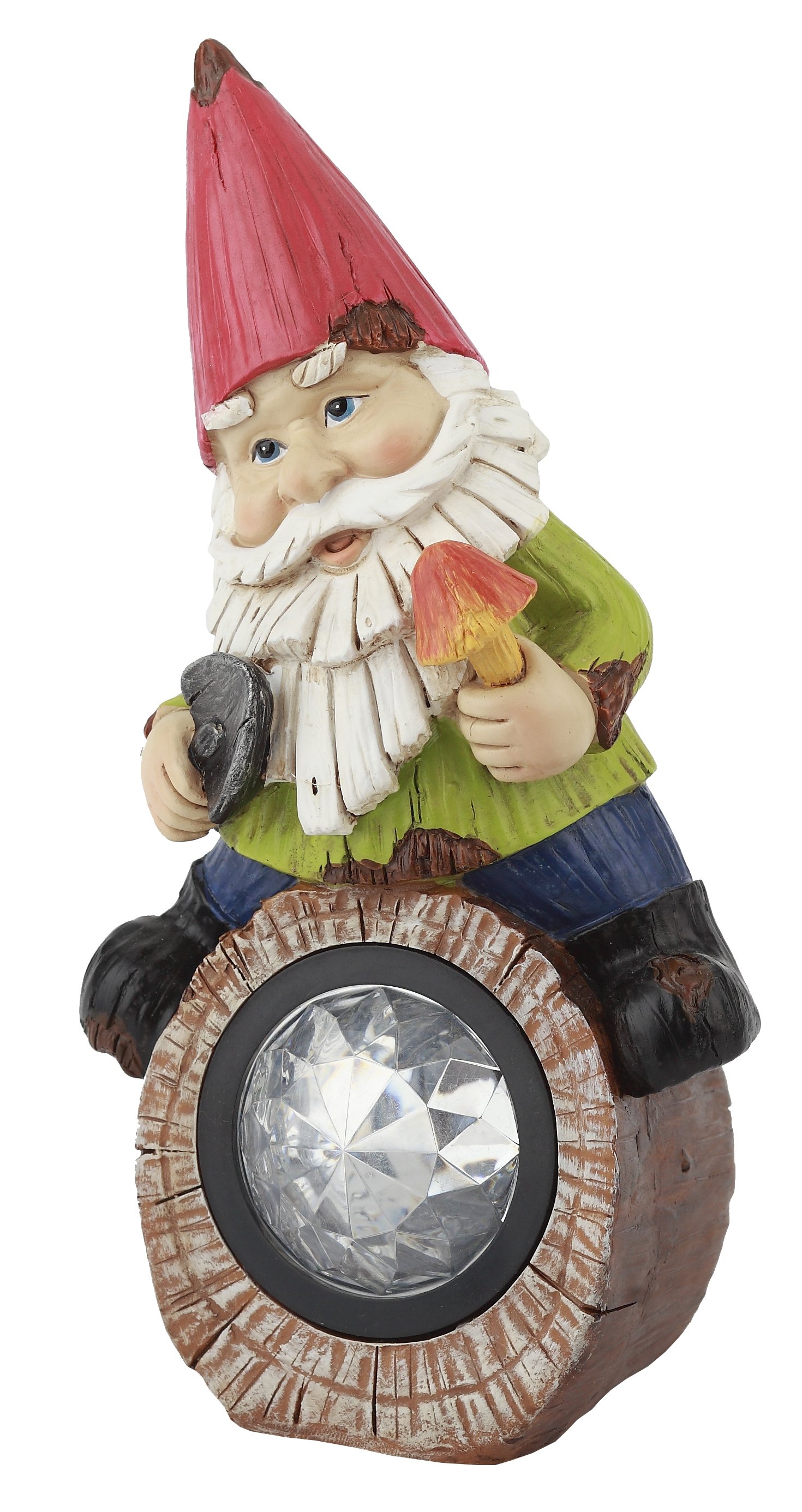 Светильник садовый на солнечной батарее, полистоун, цветной, 24,3 см SL-RSN24-GN-4M