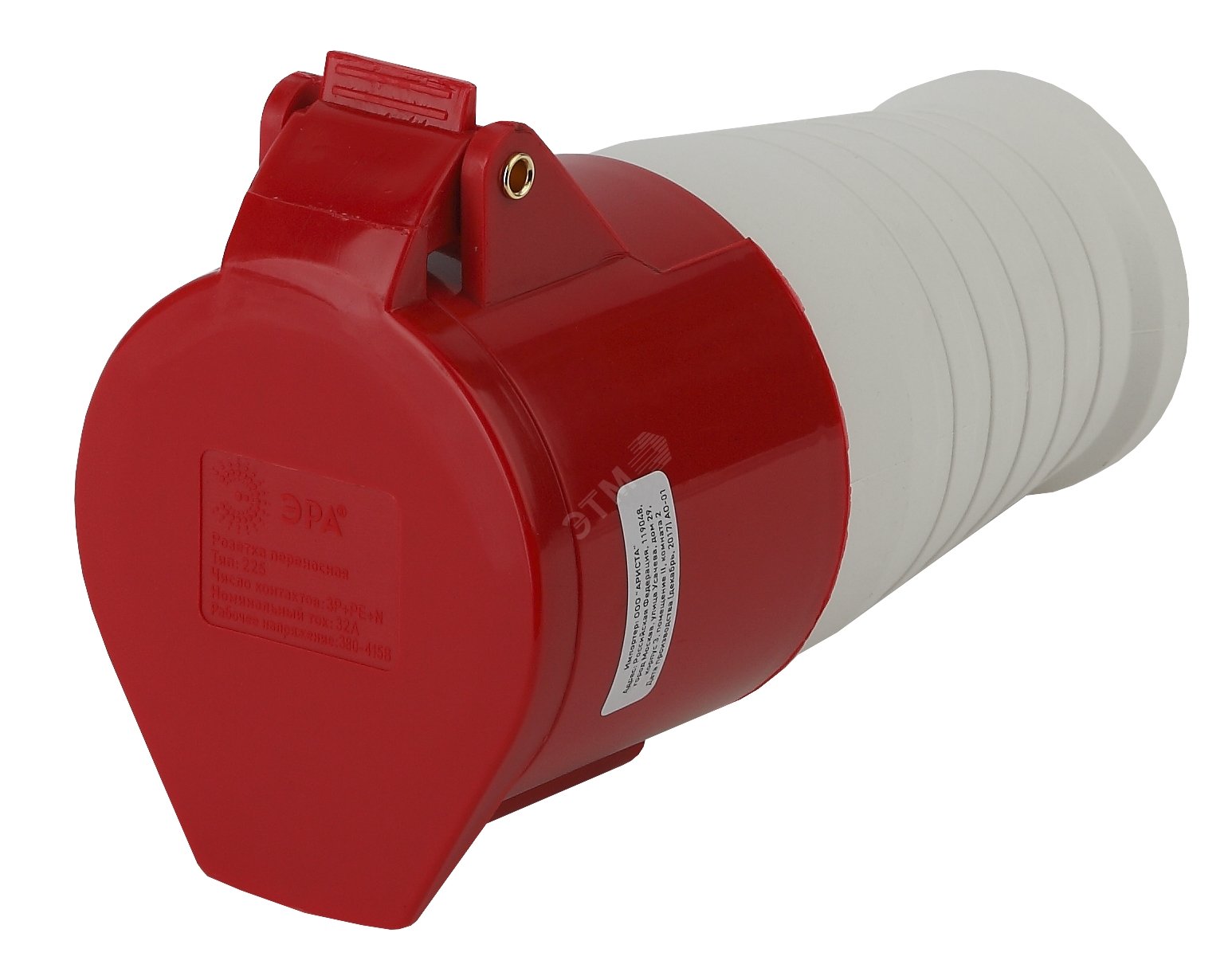 Изображение товара Розетка переносная 225 3Р+РЕ+N 32А 380В IP44 (10/60/720) R-32-3P-PE-N-IP44 (шт)