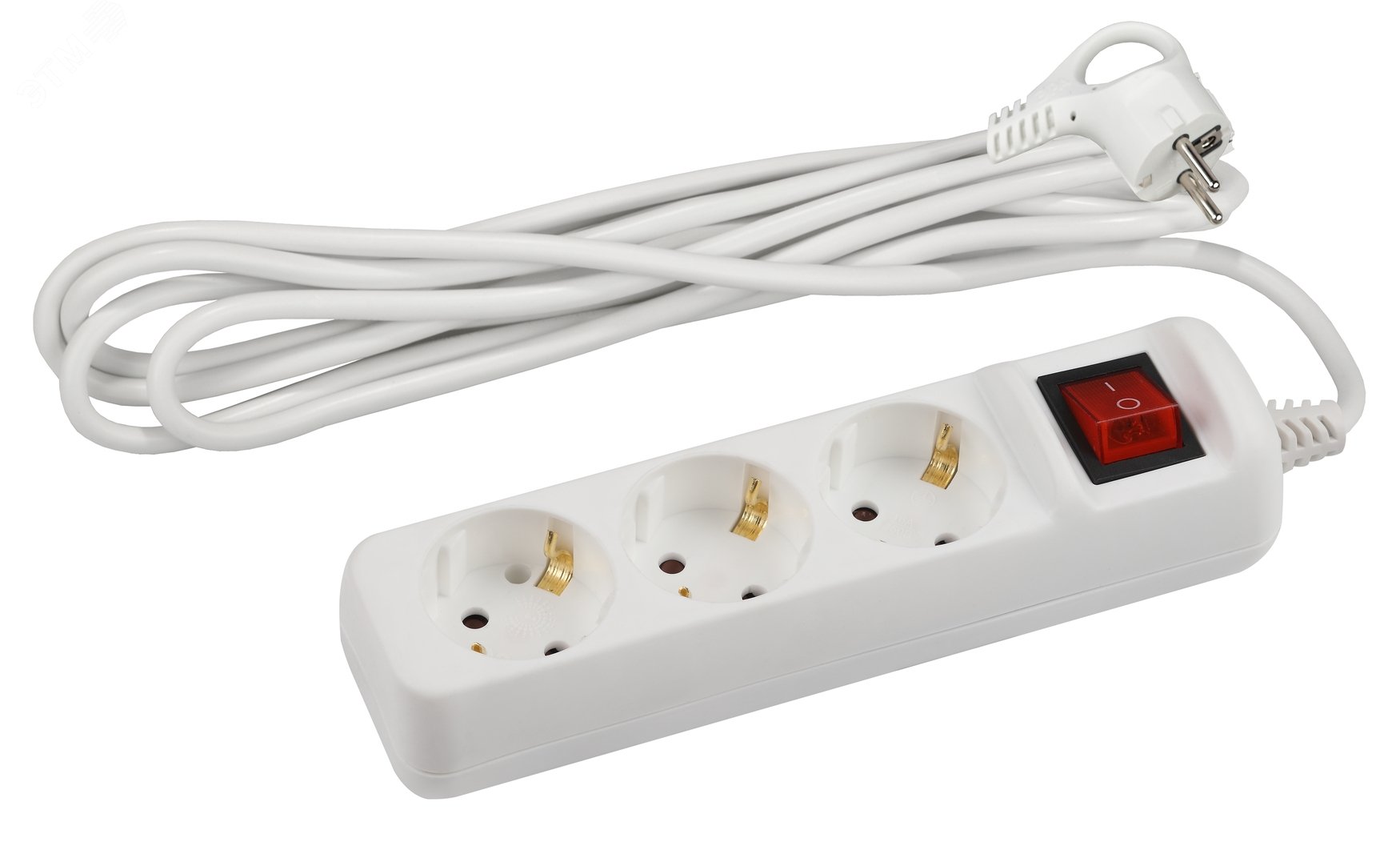 Изображение товара Удлинитель электросетевой Эра U-3es-3m-3x1,5 3 метра, 3 розетки, заземление, выключатель