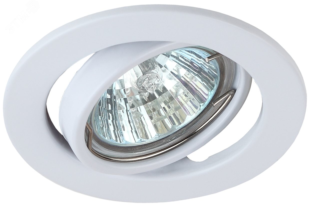 Изображение товара Светильник штампованный поворотный MR16,12V/220V, 50W белый ST2A WH (шт)