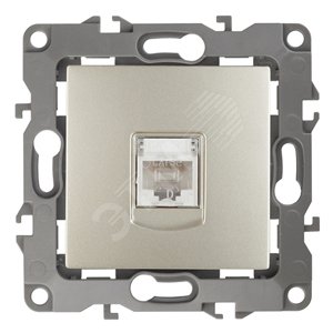 Изображение товара Розетка RJ45 информационная Эра 12 шампань скрытая монтаж IP20