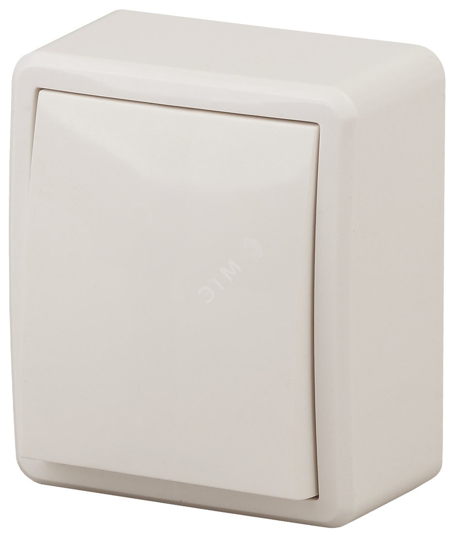 Изображение товара Выключатель 1-клавишный проходной Эра Эксперт IP20 10А 250В бежевый