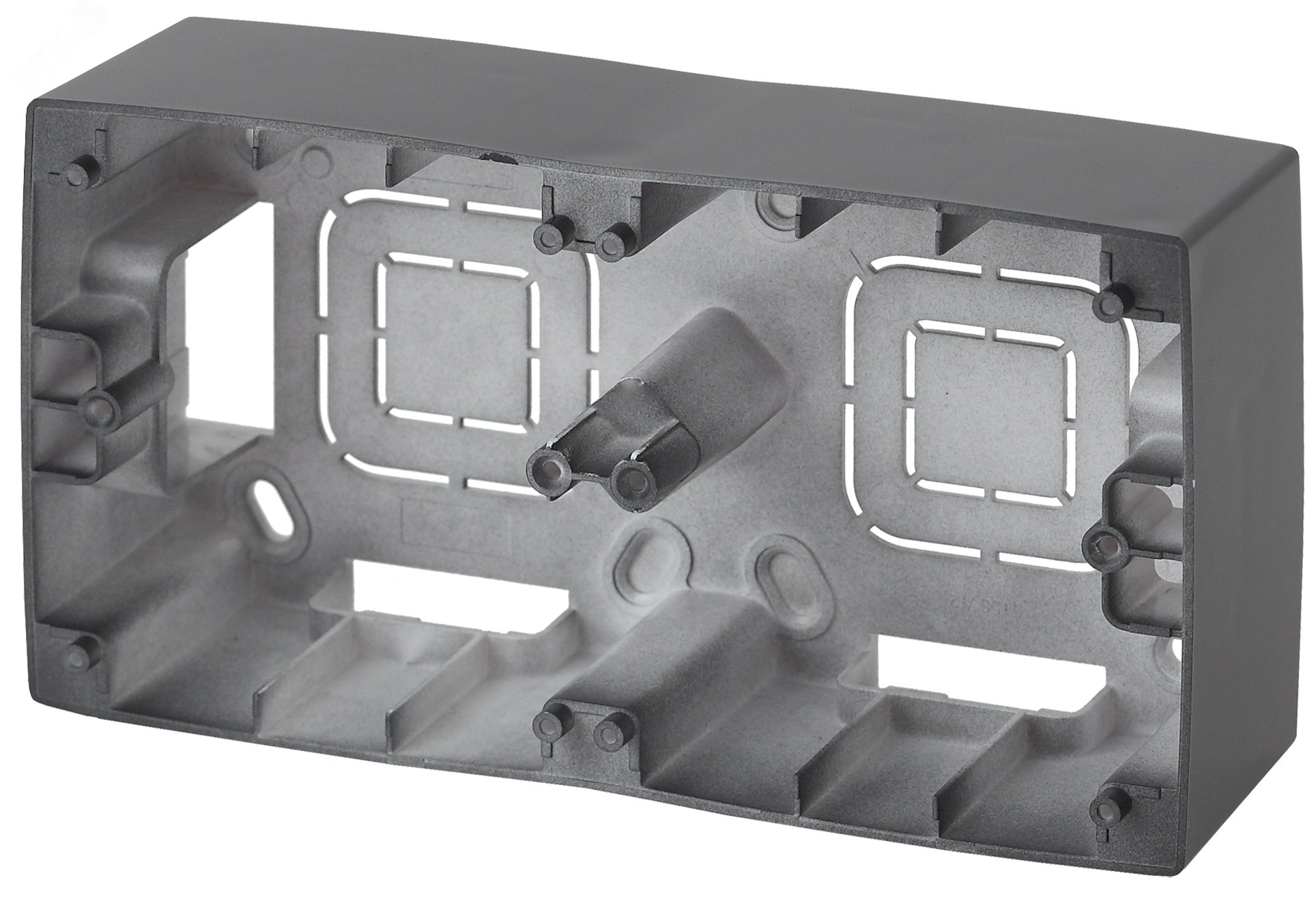 Изображение товара Коробка накладного монтажа 2 поста, Эра12, графит 12-6102-12 (шт)