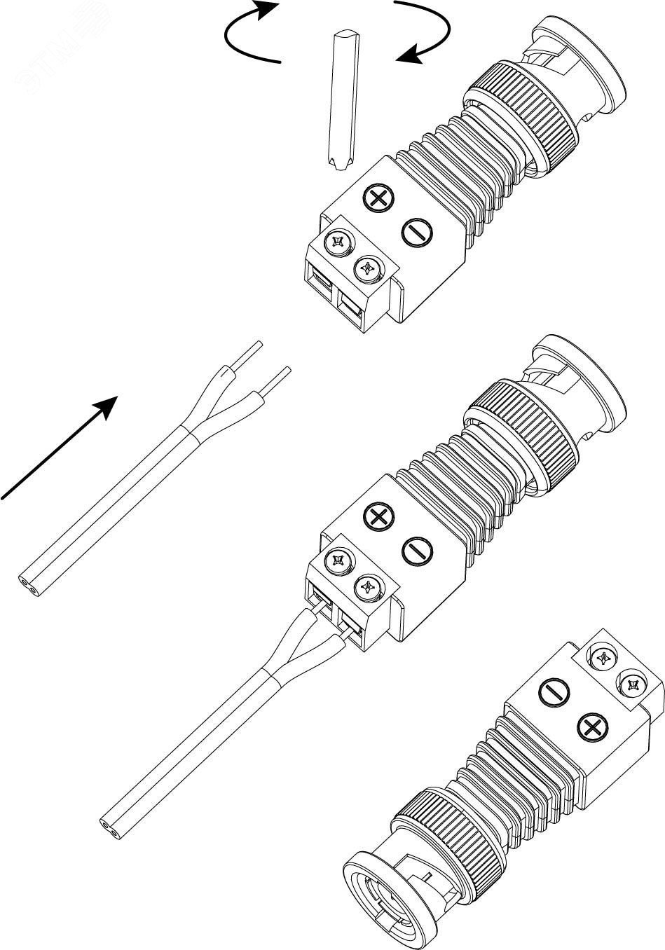 Изображение товара Разъем R-BNC03 штекер BNC с клеммной колодкой (шт)