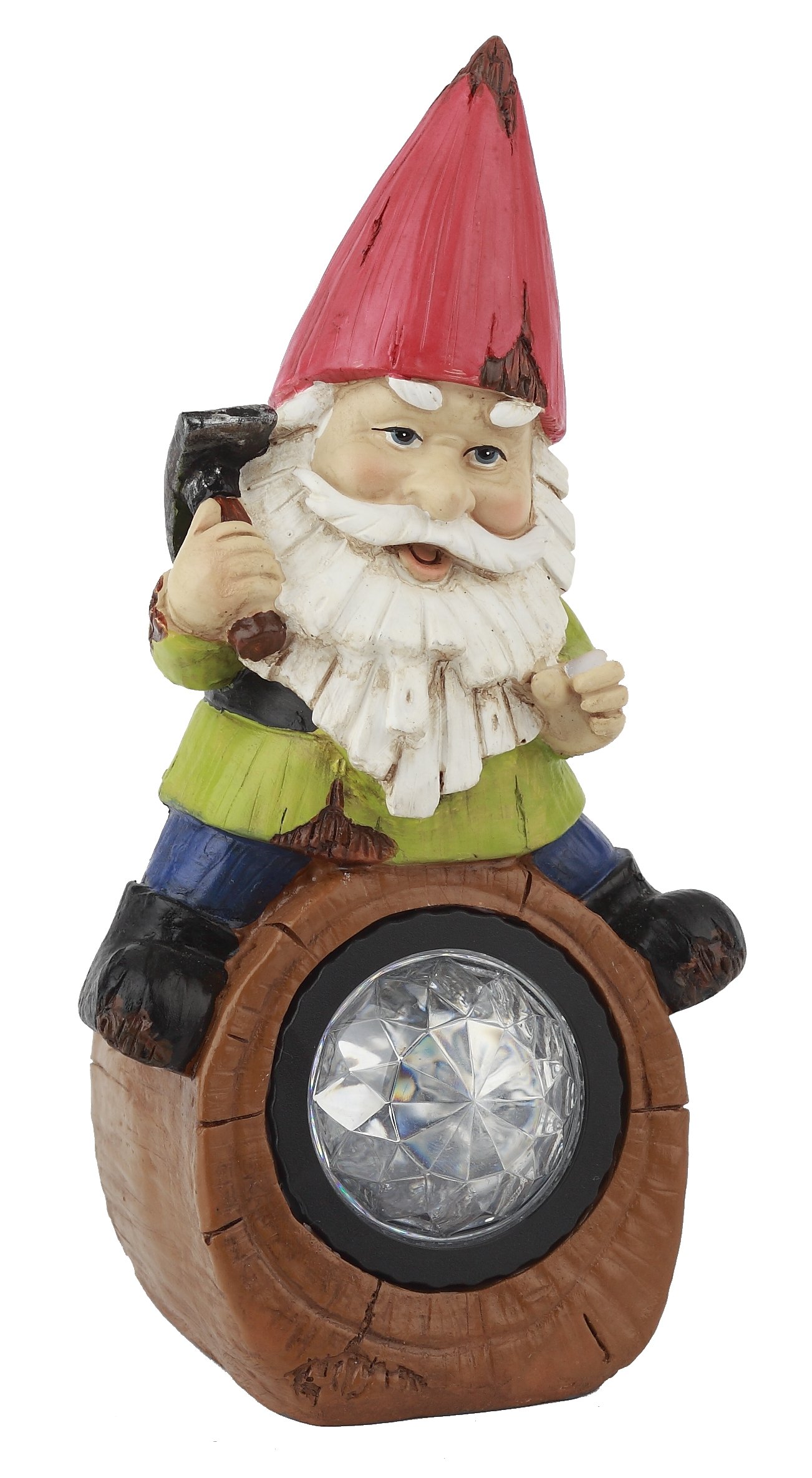 Светильник садовый на солнечной батарее, полистоун, цветной, 20,4 см SL-RSN20-GN-3S