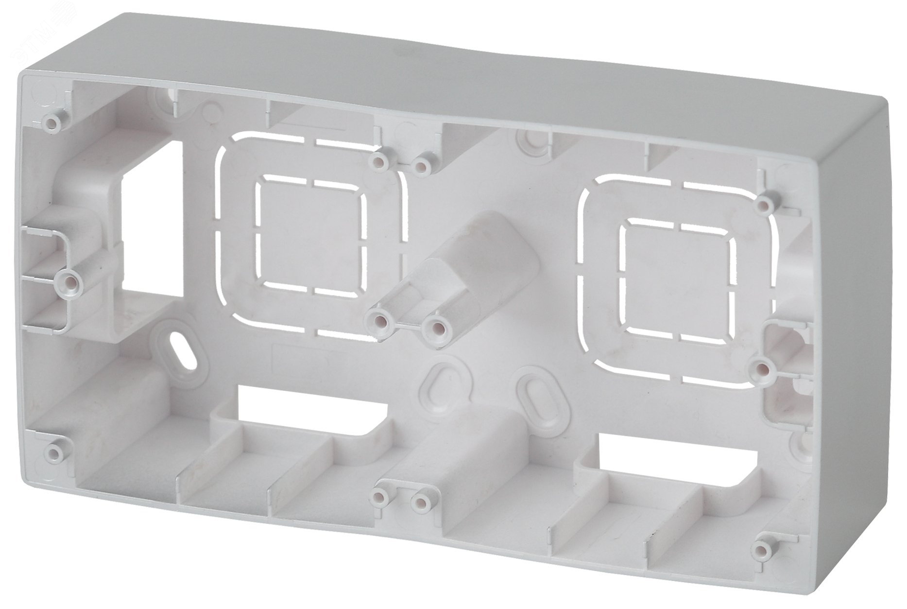 Изображение товара Коробка накладного монтажа Эра12 алюминий 2 поста 12-6102-03