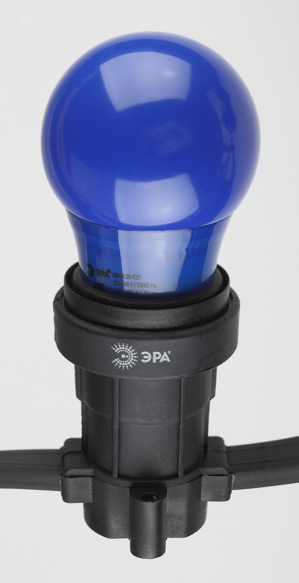 Лампа светодиодная для Белт-Лайт груша син., 13SMD, 3W, E27, для белт-лайт ERABL50-E27 LED A50-3W-E27 Б0049578 ЭРА - превью 4
