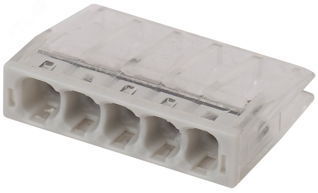 Изображение товара Клемма СМК компактная с пастой серии 245, 5 отверстий, 0,5-2,5 м NO-224-37 (шт)