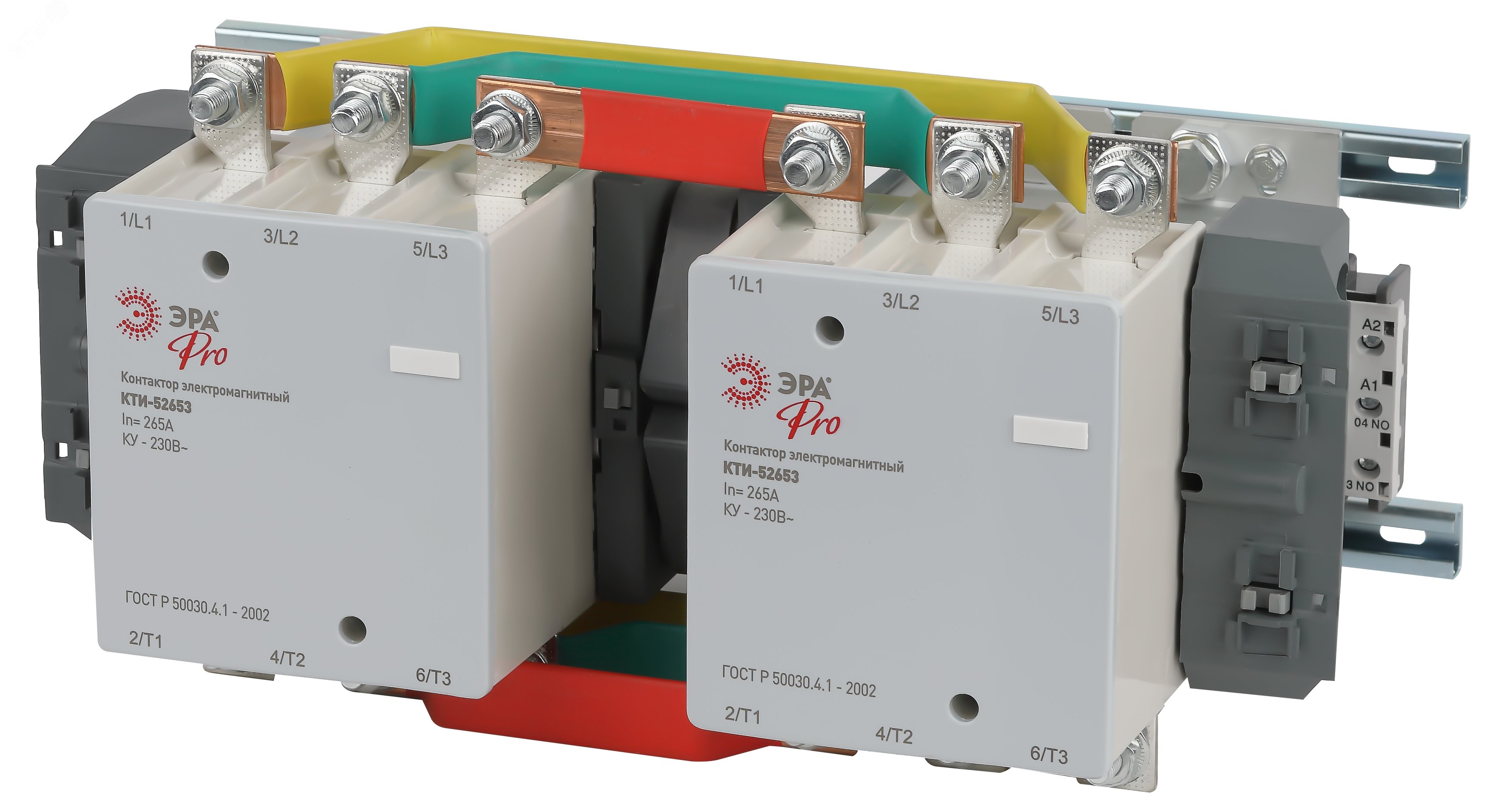 Изображение товара Контактор КТИ-52653 реверсивный PRO KKT53-265-230-10-E 265А 230В/АС3 (шт)