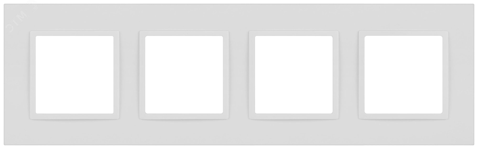 Изображение товара Рамка для розеток и выключателей 4 поста Белая матовая ЭРА Elegance 14-5014-01М