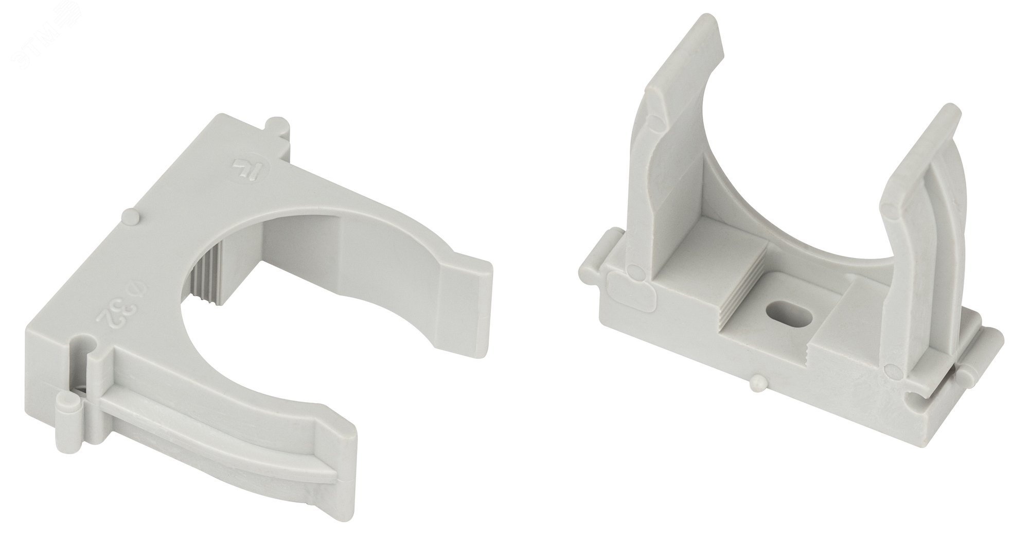 Изображение товара Крепеж клипса для труб прямой монтаж d 32мм серый CLIP-32-G-MP (шт)