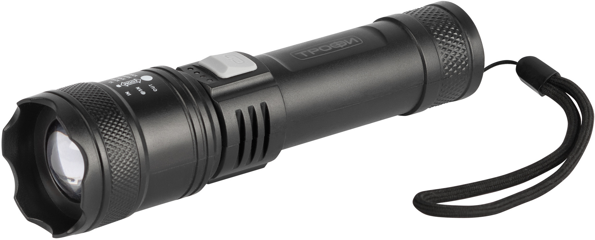 Фонарь светодиодный Трофи UA-103 аккумуляторный 7 Вт оптический Zoom 3 режима powerbank