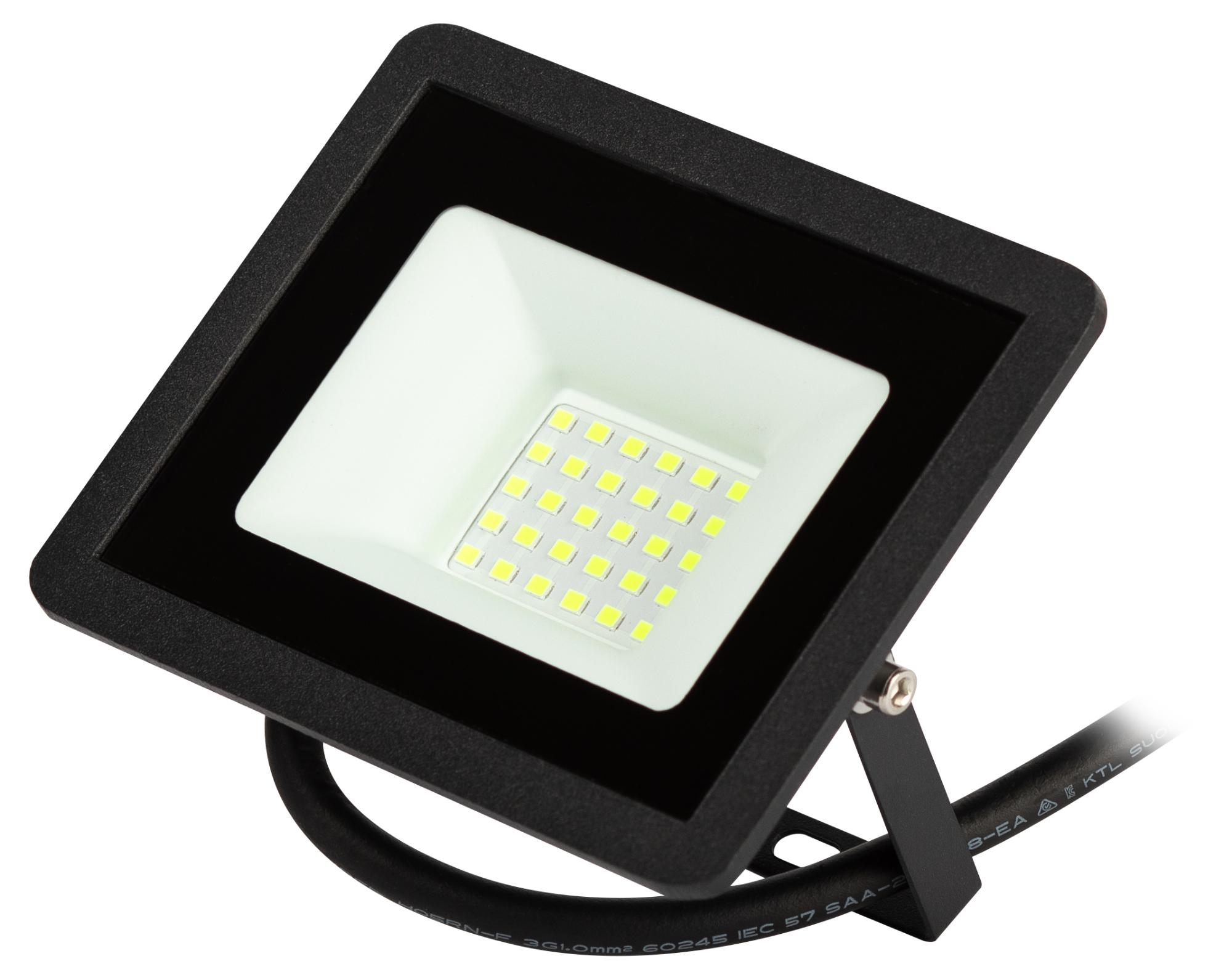 Прожектор светодиодный ДО-30 Вт зеленый цвет свечения 3000 Лм IP65 200-240В черный корпус 30w LPR-025-GREEN-030