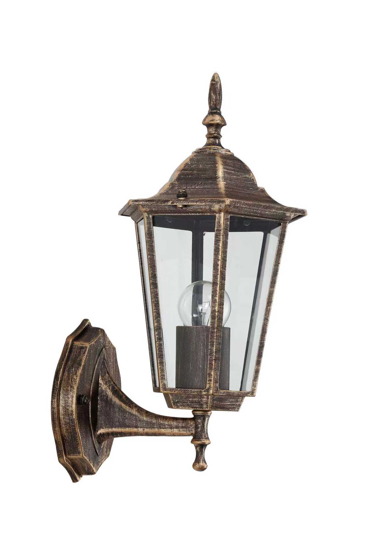 Светильник уличный настенный под лампу E27 IP54 Веледа GBW-104-BR-0360 230В бронза вверх