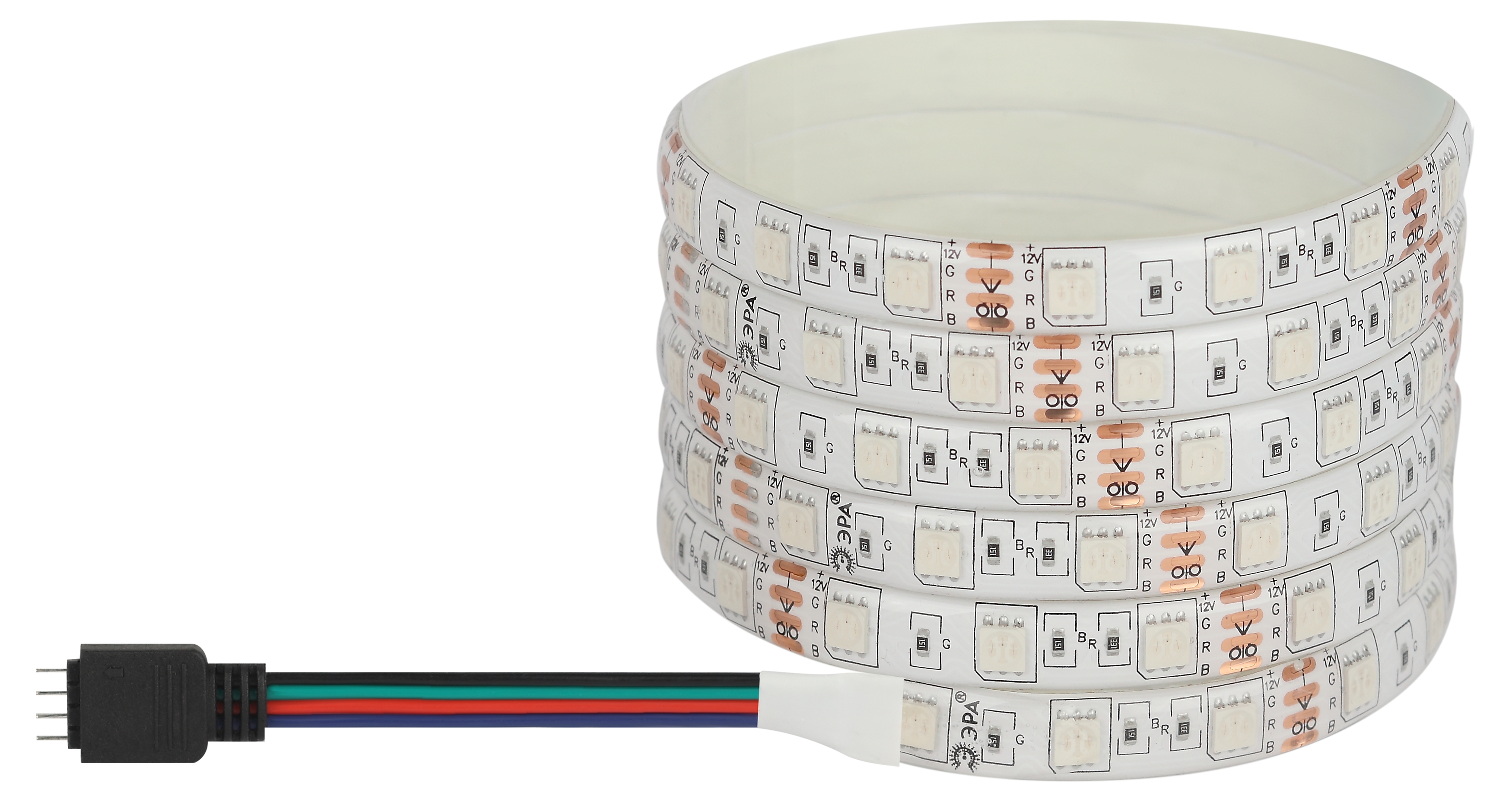 Лента светодиодная 14,4Вт/м 12В RGB IP65 60LED/м LS5050-14,4-60-12-RGB-IP65-1