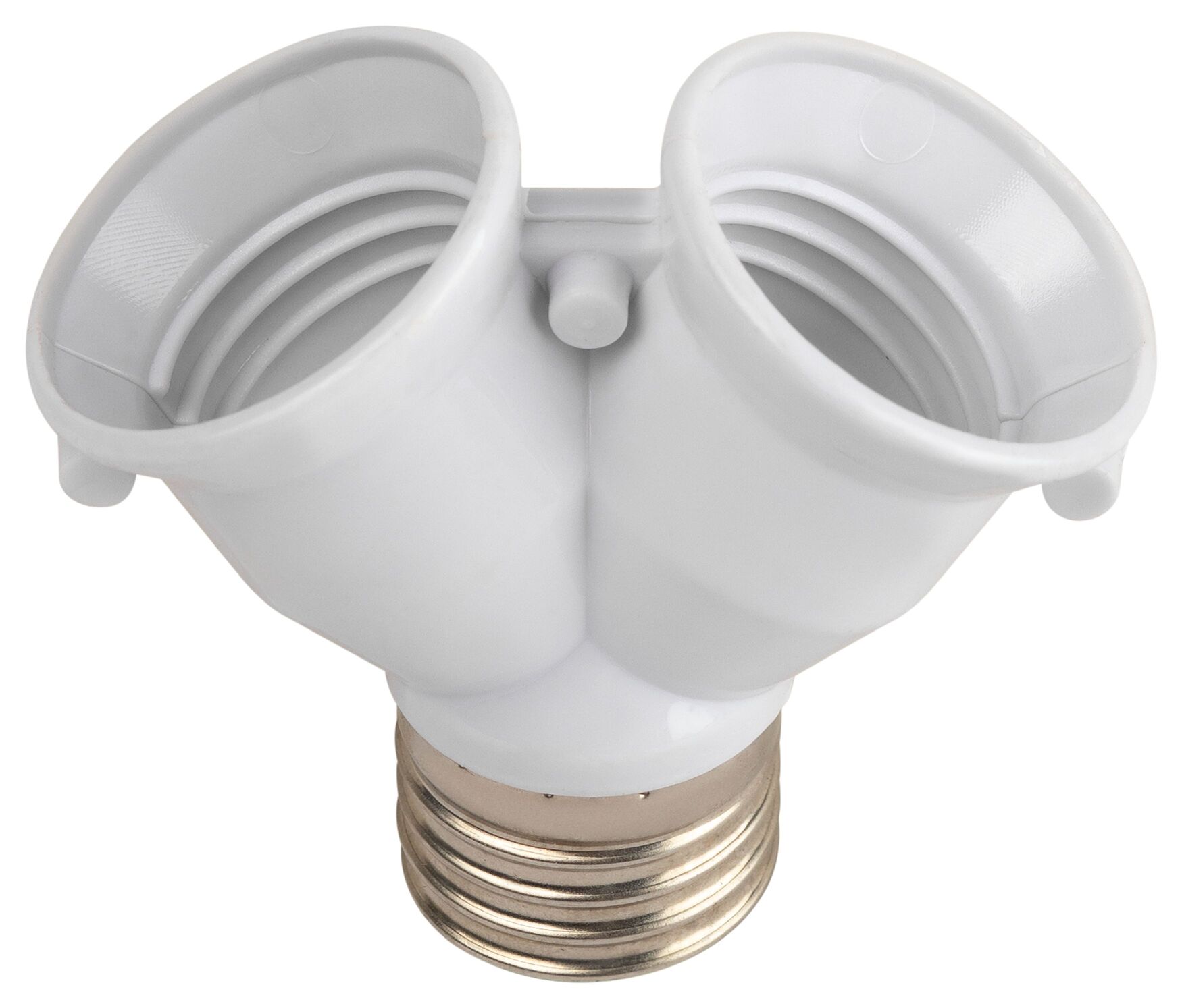 Патрон-разветвитель цокольный Е27-2хЕ27 белый