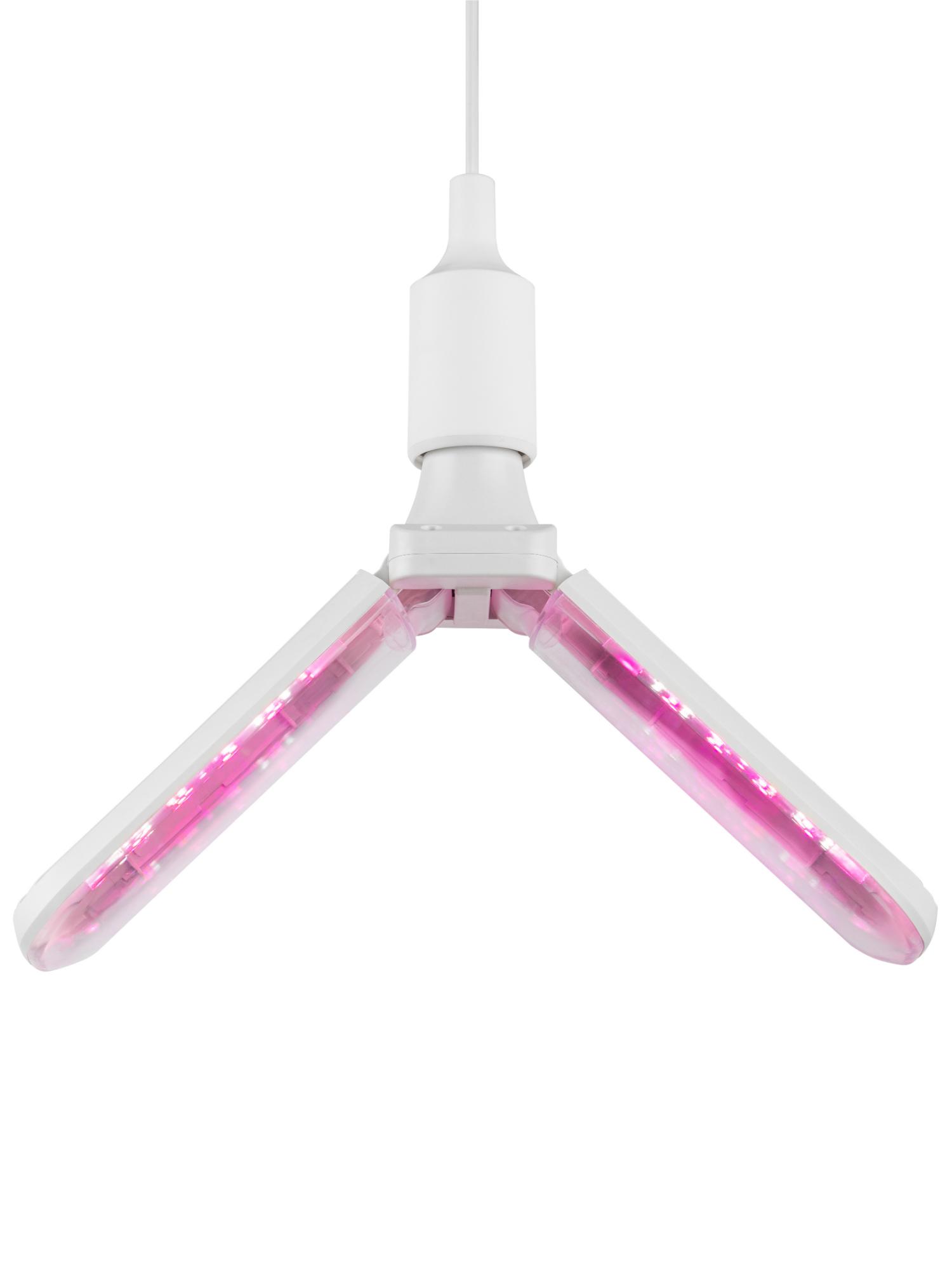 Фитолампа для растений светодиодная GREEN LINE ФИТО-20W-PL-E27-GR 2-х лепестковая красно-синего спектра 24 Вт Е27