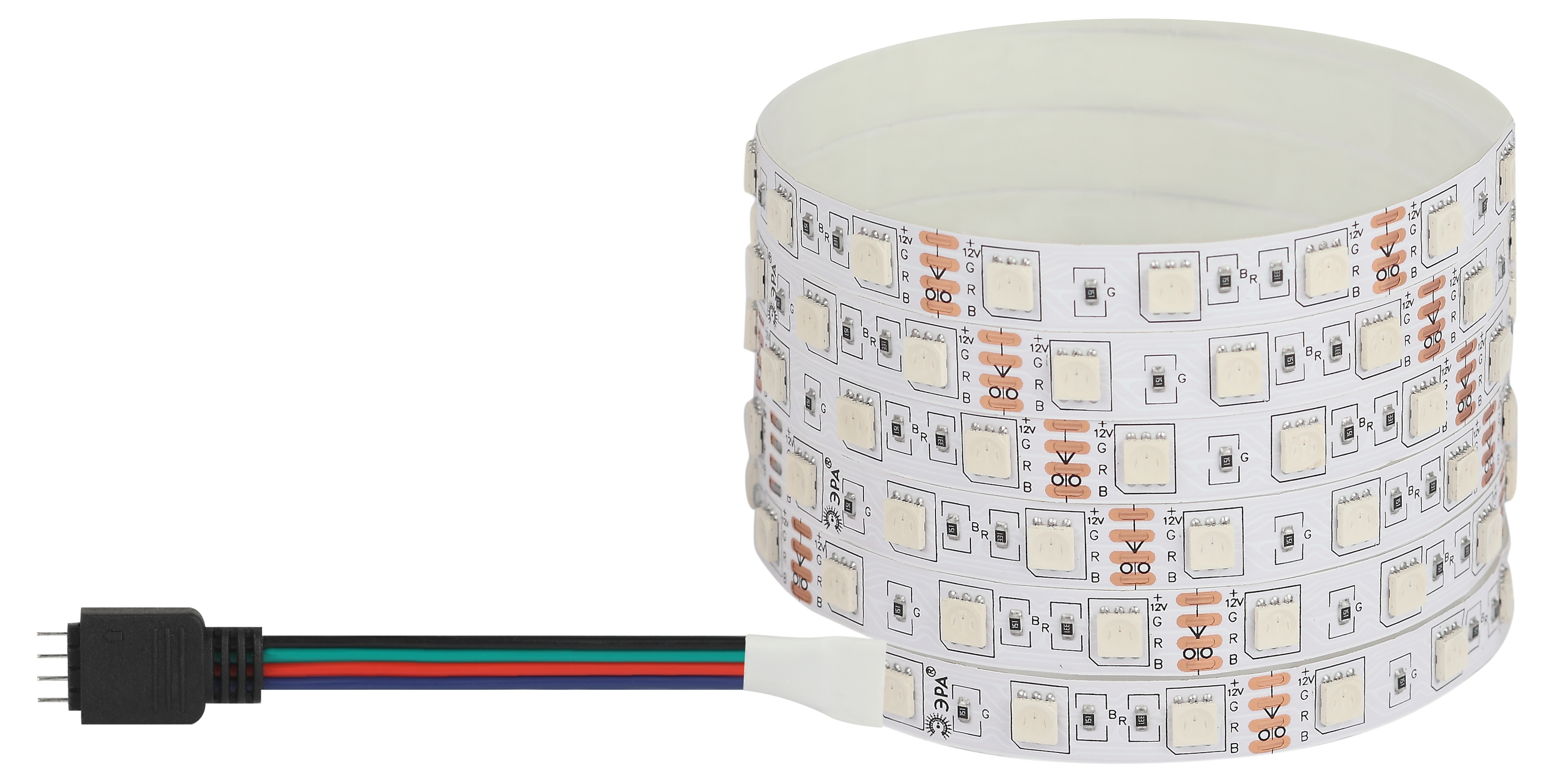 Лента светодиодная 14,4Вт/м 12В RGB IP20 60LED/м LS5050-14,4-60-12-RGB-IP20-1