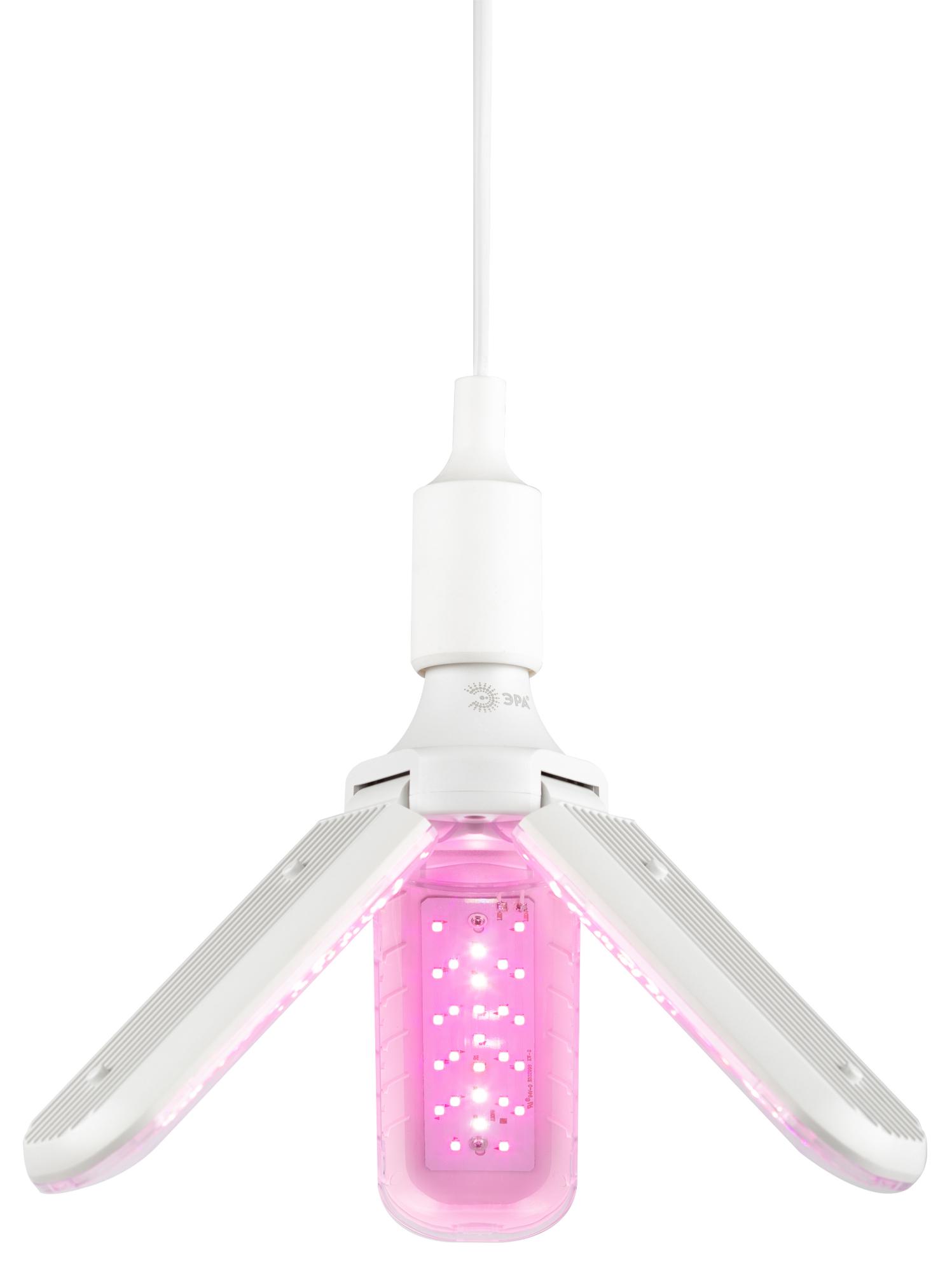 Фитолампа для растений светодиодная GREEN LINE ФИТО-30W-PL-E27-GR 3-х лепестковая красно-синего спектра 30 Вт Е27