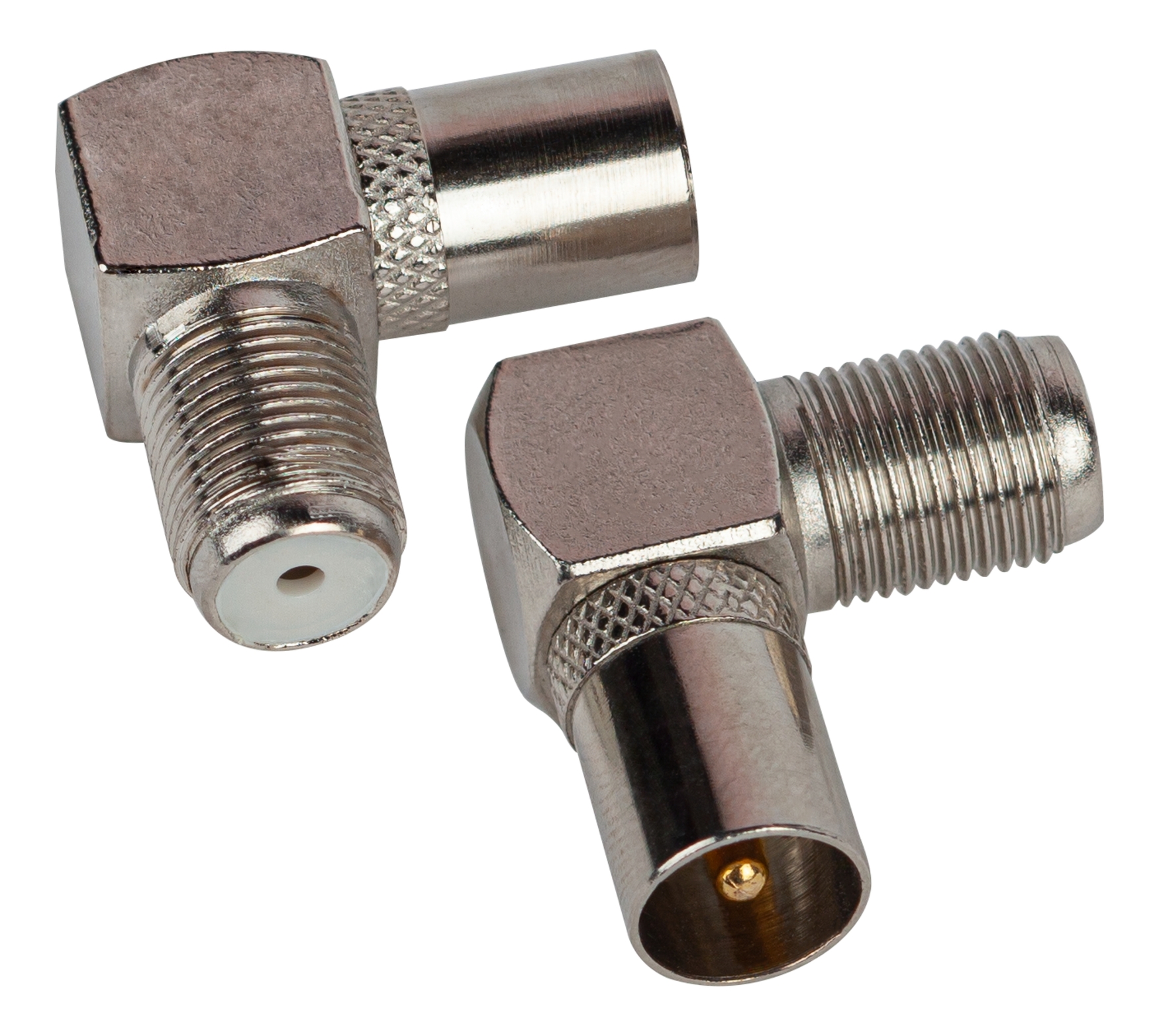 Переходник R-A04 гнездо F-штекер TV угловой