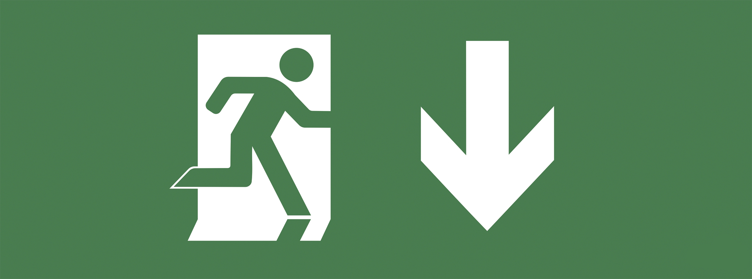 Этикетка самоклеющаяся 200х60 мм Фигура/стрелка вниз DPA/DBA INFO-DBA-003