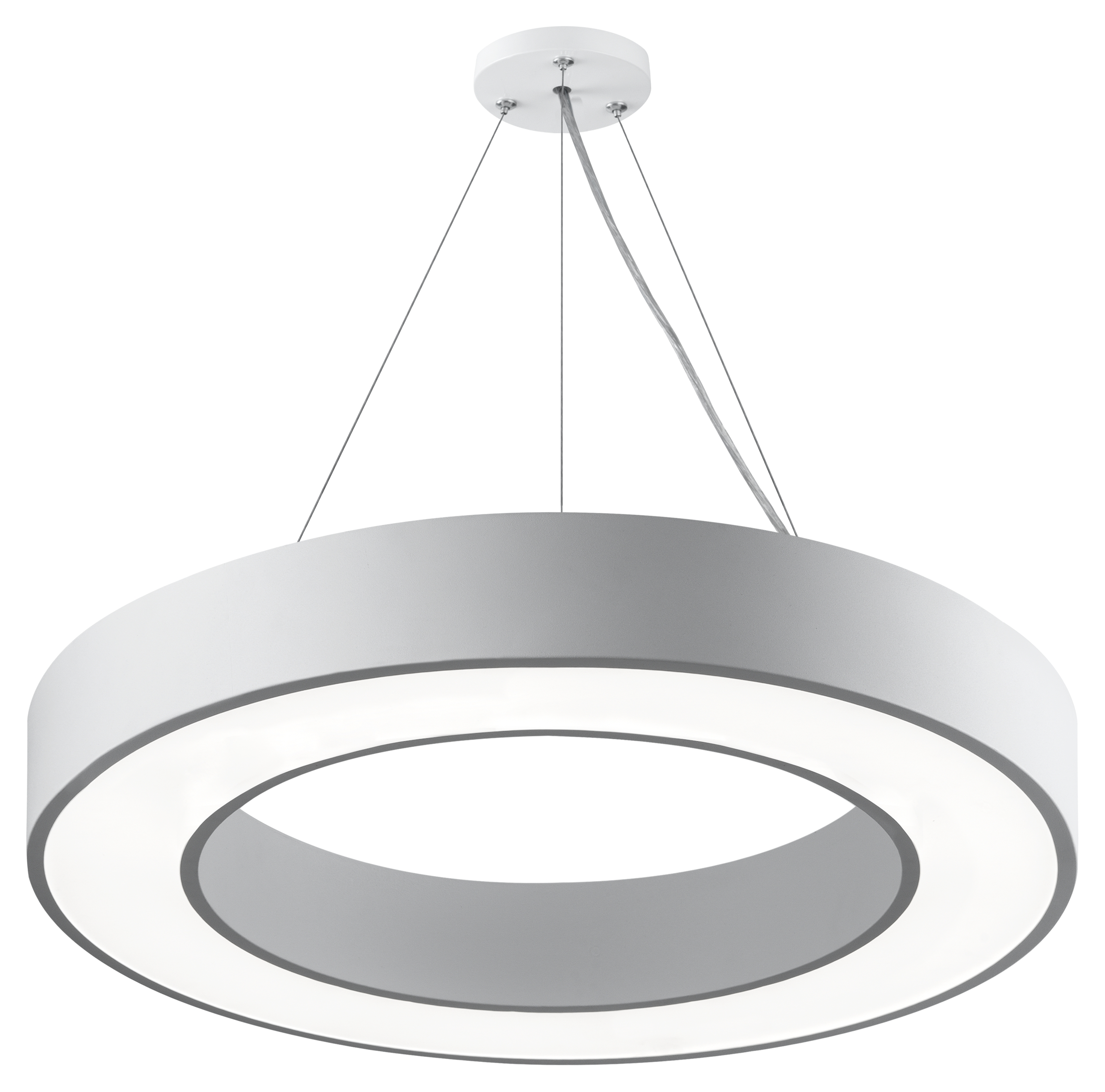 Светильник подвесной светодиодный 45Вт 3500Лм 4000K IP40 600х80 белый Geometria Ring SPO-133-W-40K-045 драйвер внутри