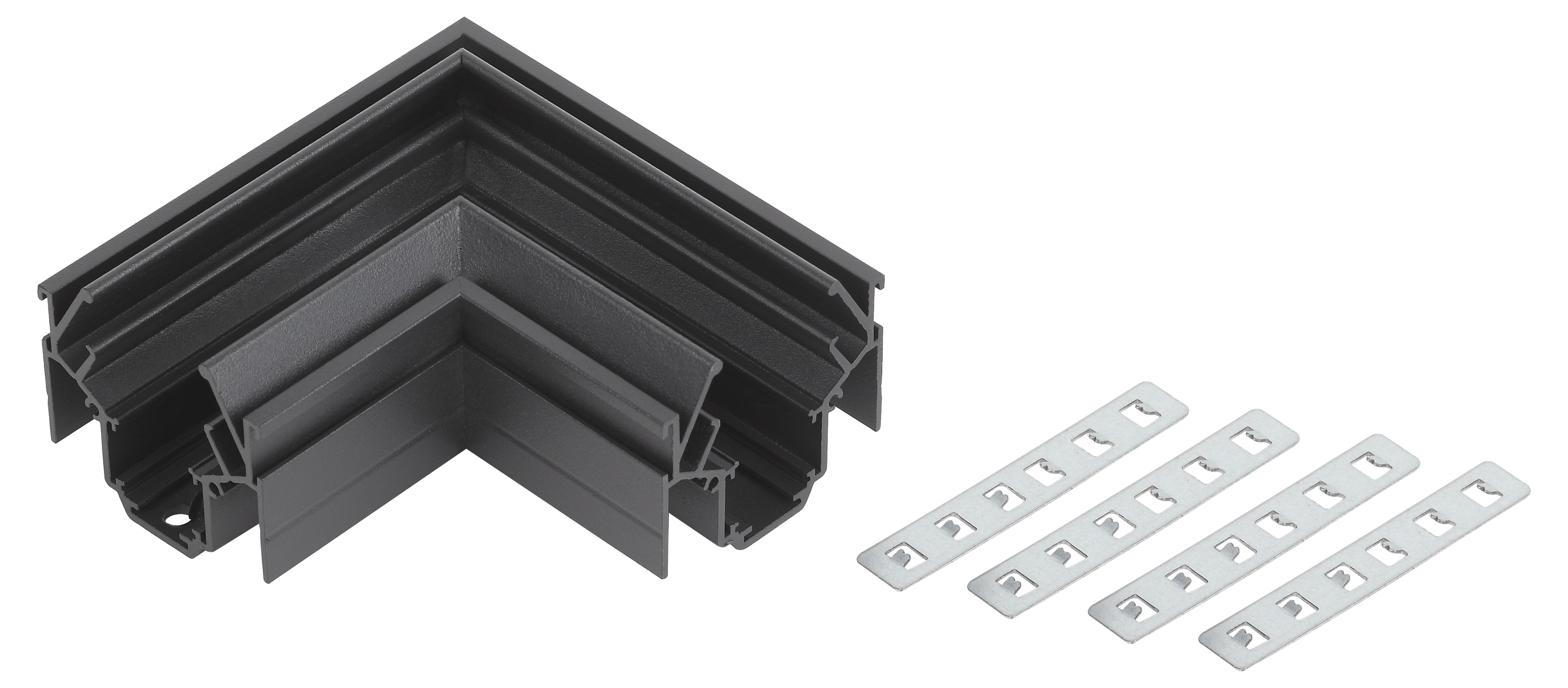 Коннектор TRM-PC20-CC-B угловой для магнитного трекового шинопровода NOVA для натяжных потолков TRM-PC20 черный