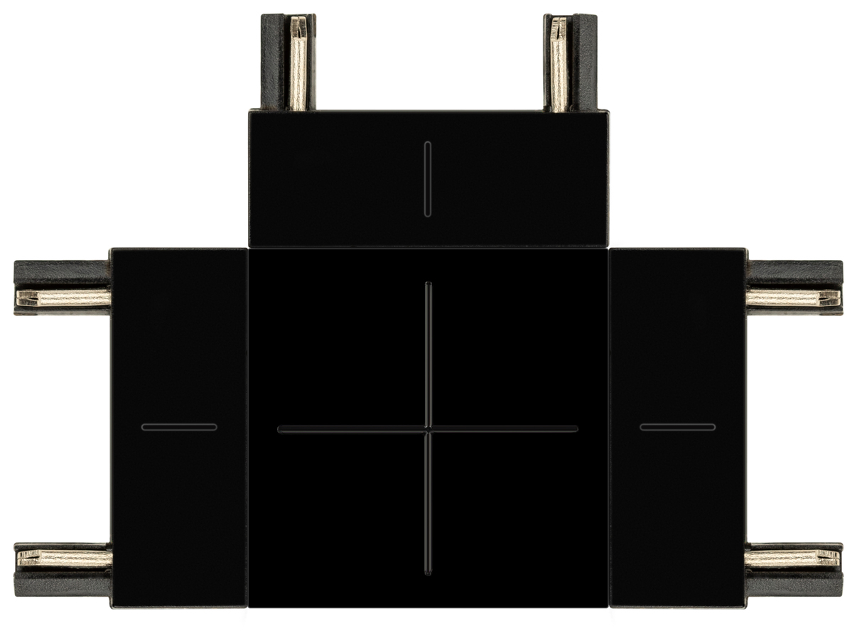 Коннектор Т-образный для тонкого магнитного шинопровода черный TRM-S5-CT BK