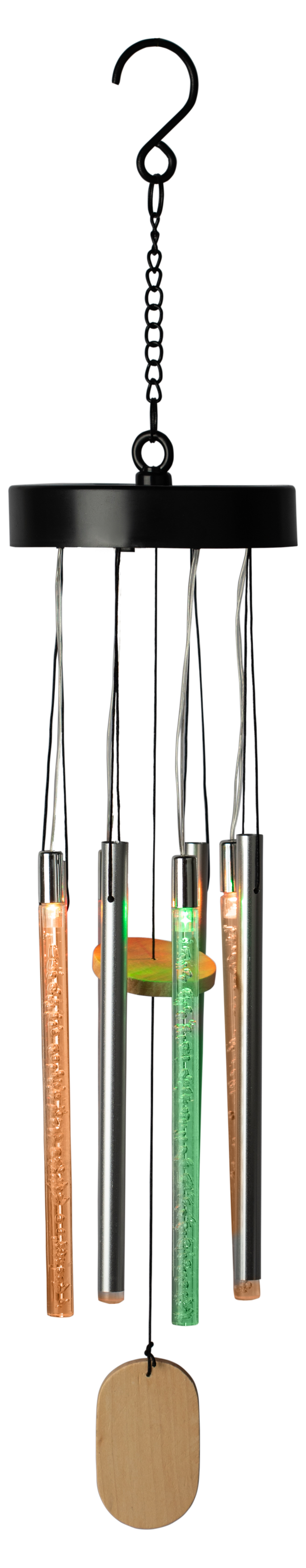 Светильник уличный ERASF22-46 на солнечной батарее садовый Солнечный ветер RGB 70 см