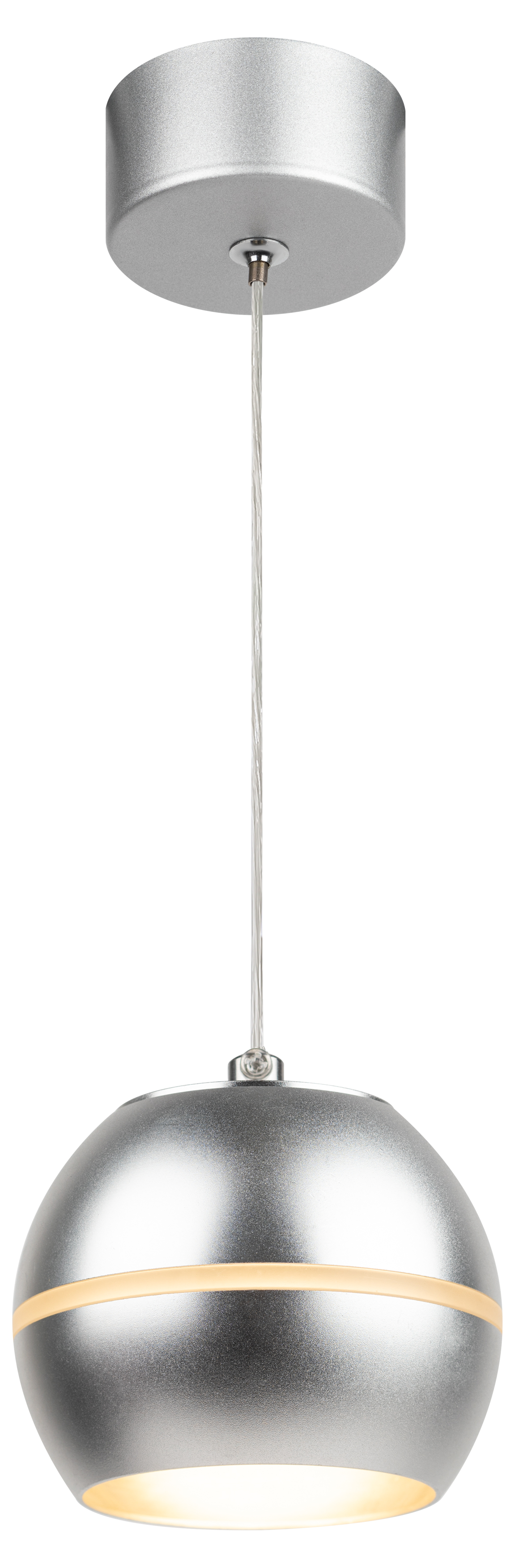 Светильник подвесной (подвес) PL21 SL GX53 потолочный шар серебро