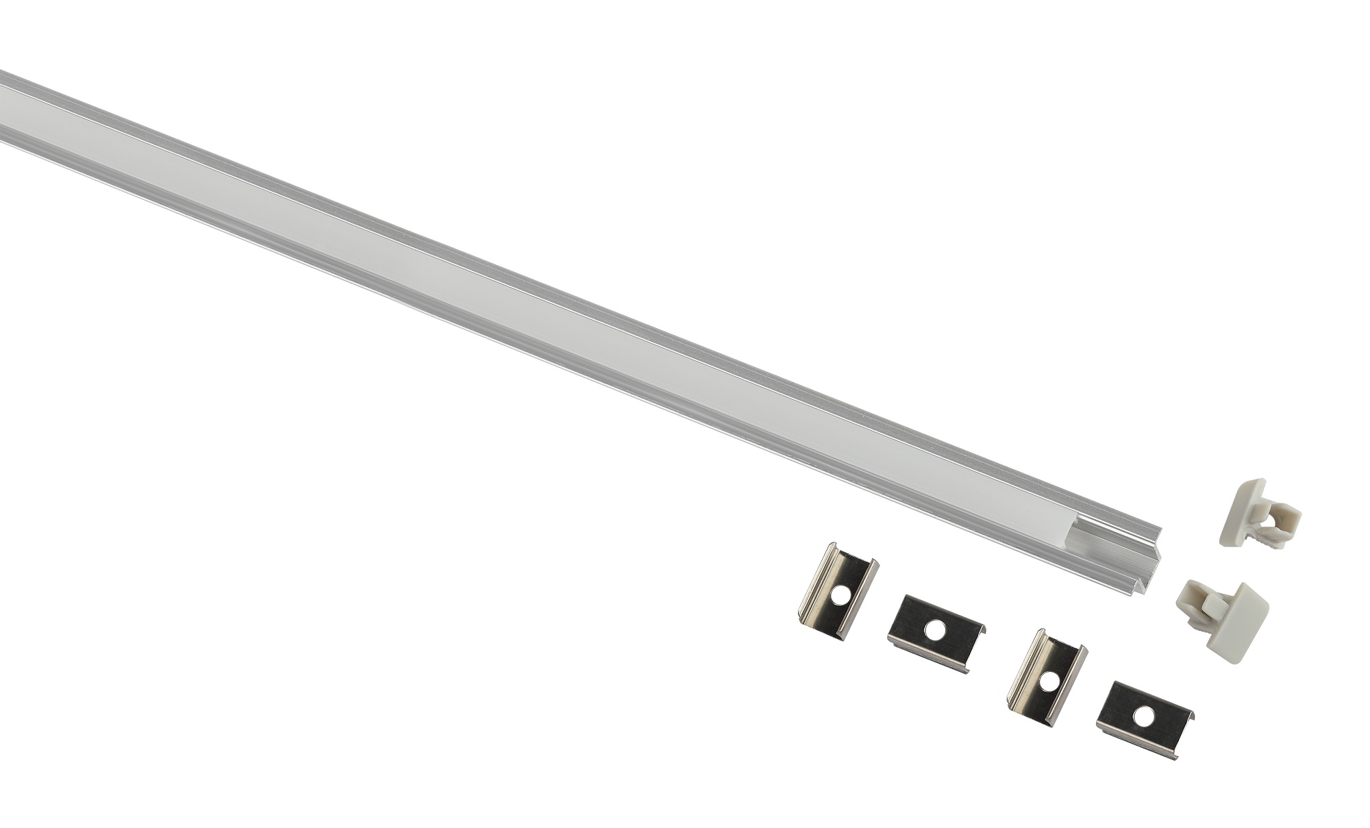 Комплект с врезным анодированным профилем 1209 12,4х9мм 2м