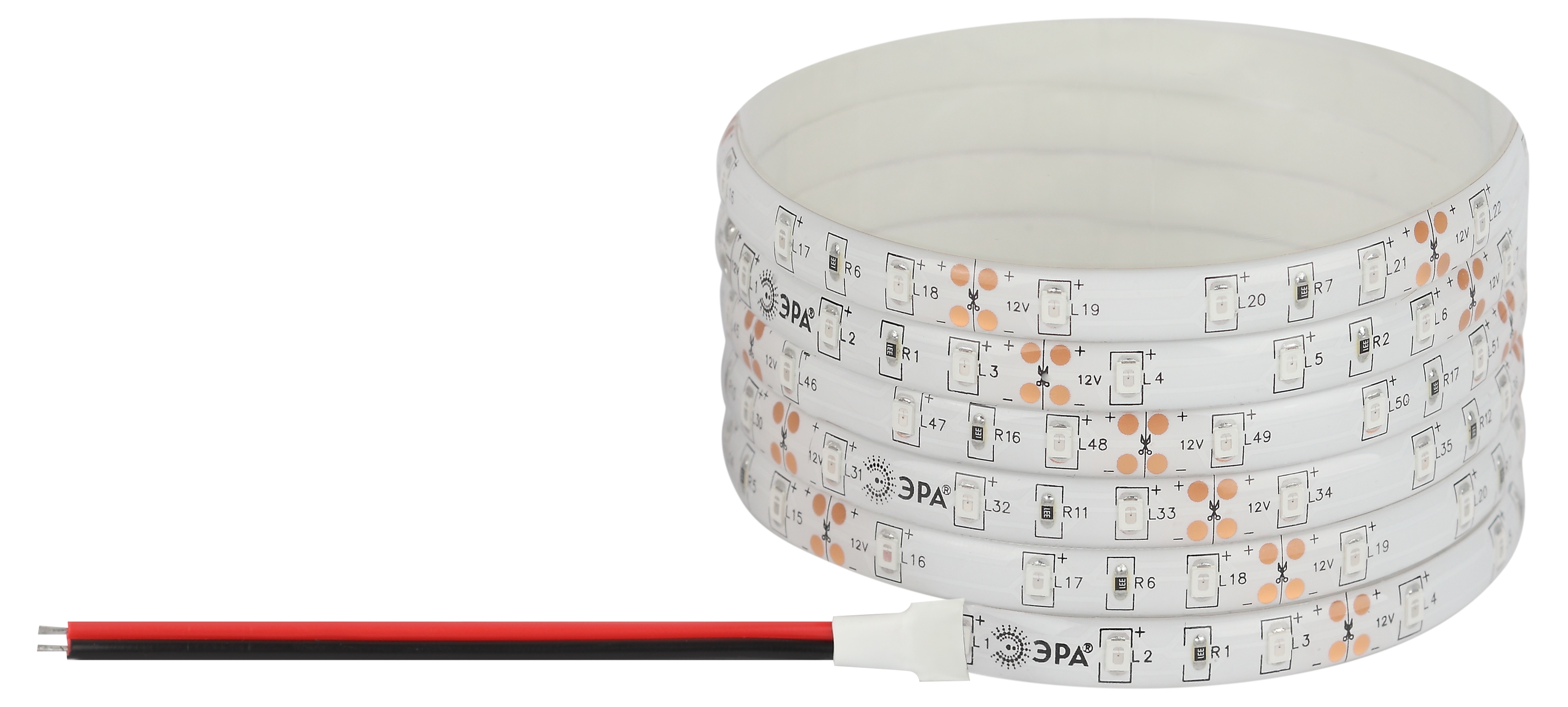 Лента светодиодная 4,8Вт/м 12В синий IP65 60LED/м LS2835-4,8-60-12-B-IP65-1 year-5m