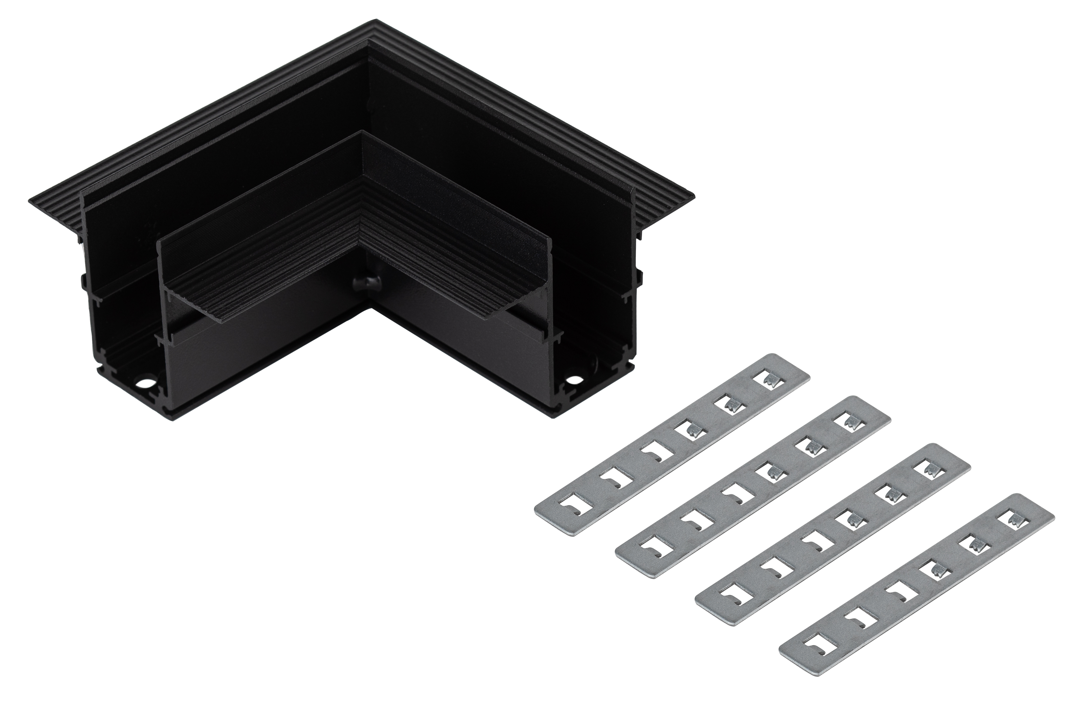 Коннектор TRM-R20-CC-B угловой для встраиваемого магнитного шинопровода NOVA TRM-R20 черный