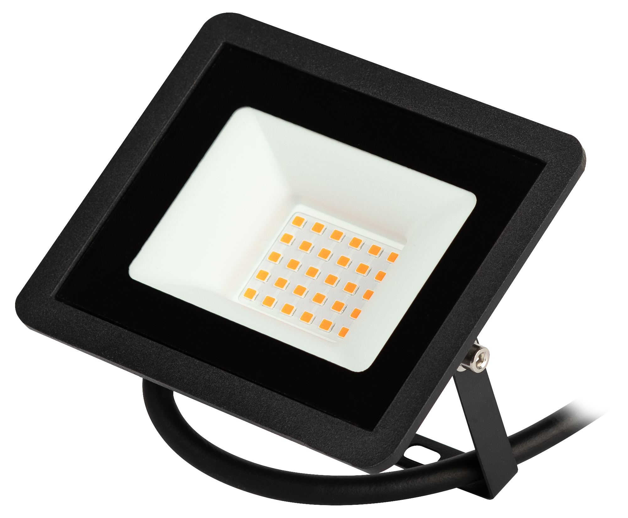 Прожектор светодиодный ДО-30 Вт красный цвет свечения 600 Лм IP65 200-240В черный корпус 30w LPR-025-RED-030